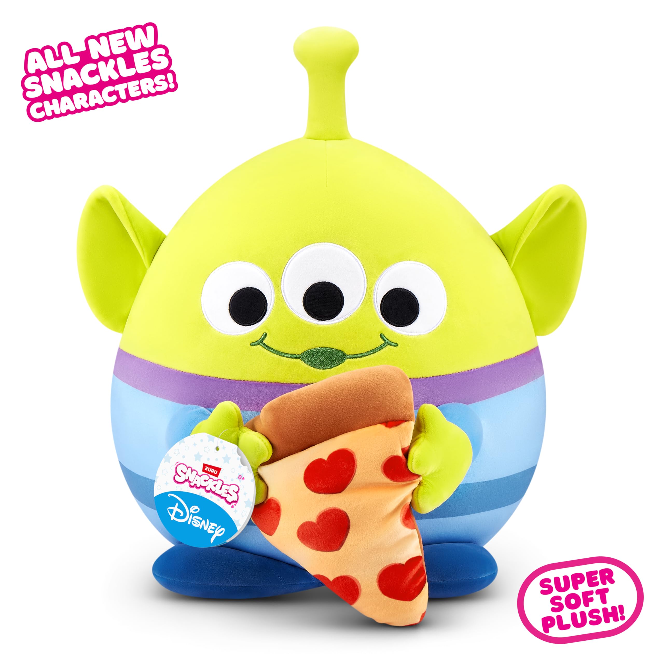Snackles Disney 14-inch Plush (Alien) by ZURU - Super-Soft Stuffed Animal with Snack Accessory 5