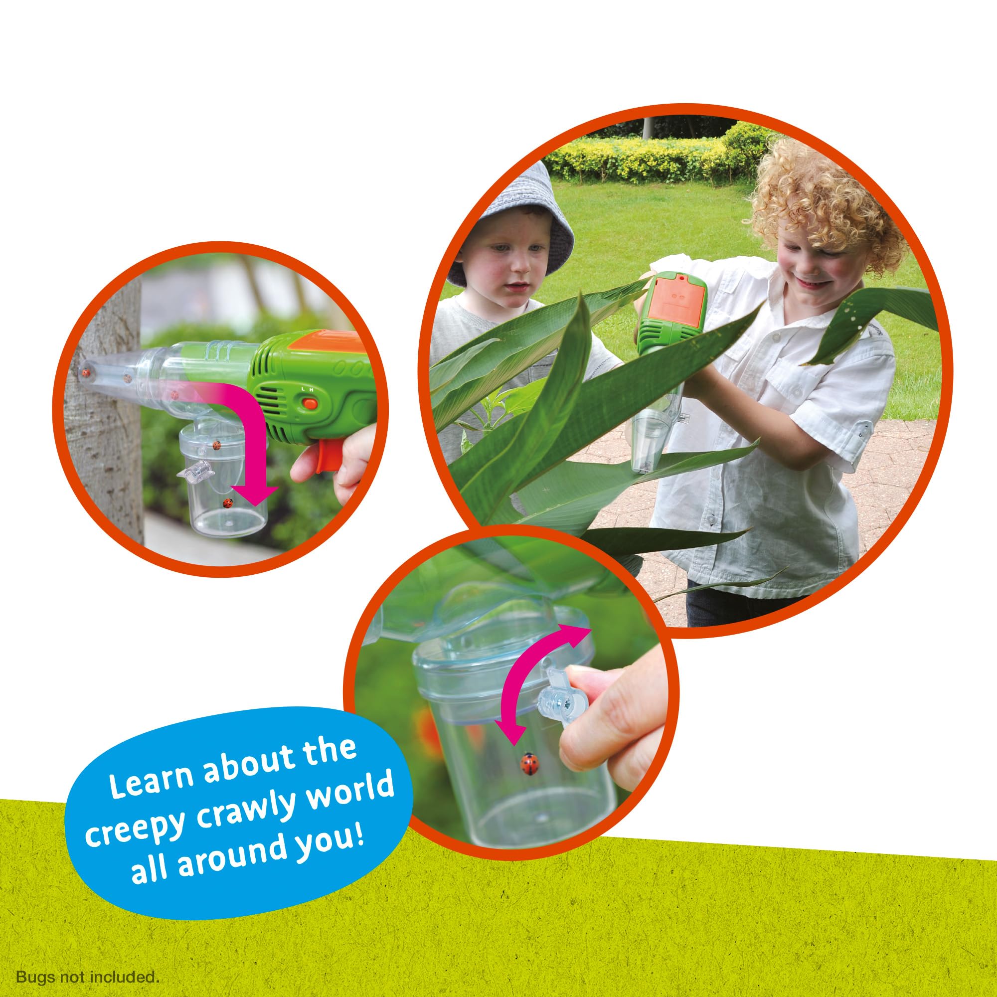 Bug City Bug Vacuum - Catch, Observe & Release Insects with Magnifying Glass 4