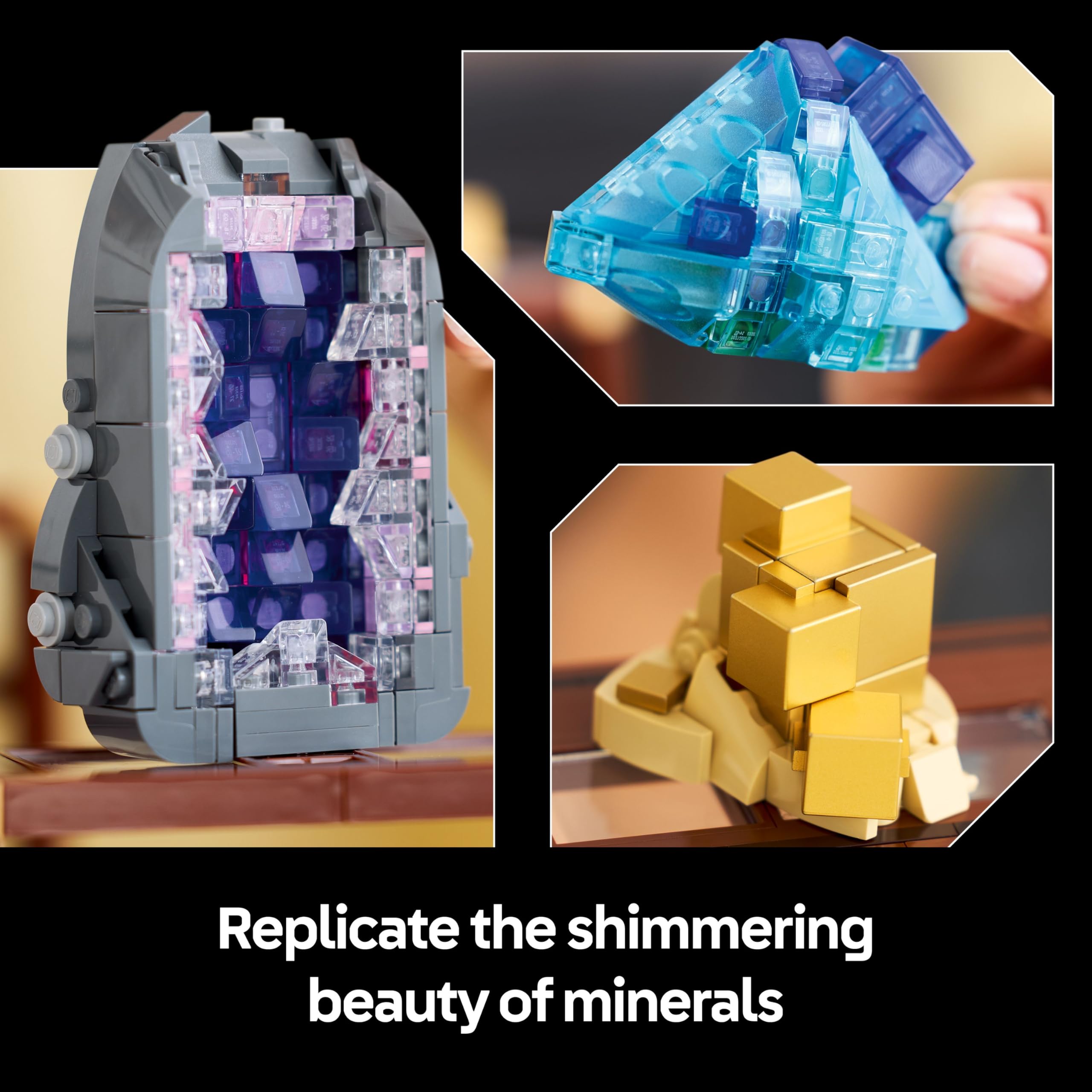 LEGO Ideas Mineral Collection Building Set - 880-Piece Adult Craft Kit with 6 Mineral Models 5