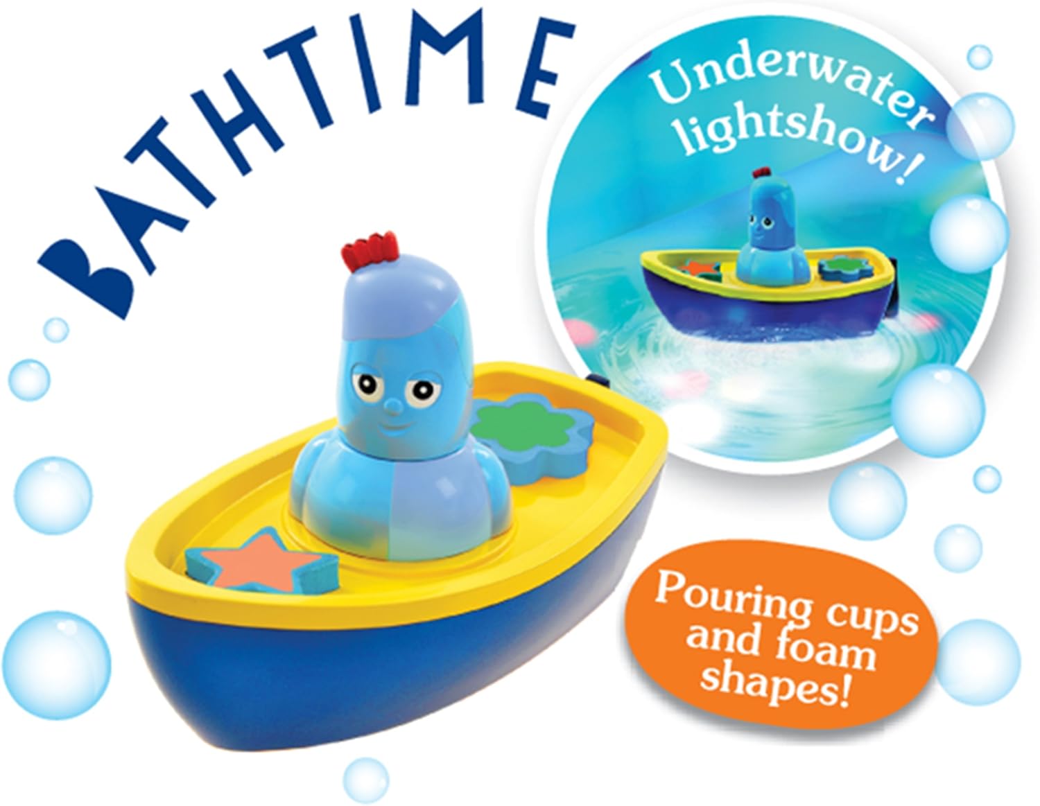 In the Night Garden Igglepiggle's Bath-Time Lightshow Boat - Light-Up Floating Playset for Toddlers 6