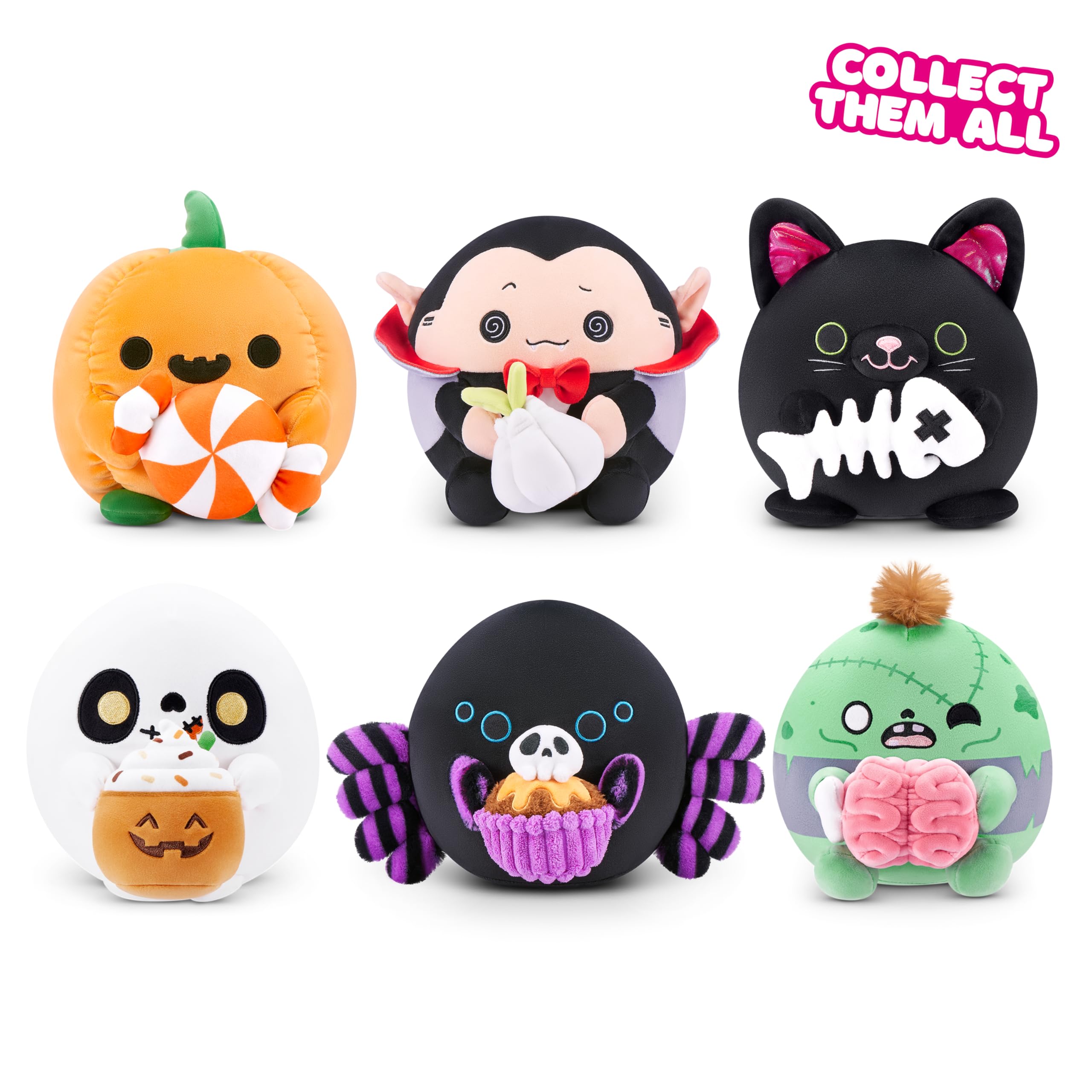 Snackles 8-inch Halloween Series 1 Plush - Raven by ZURU, Soft Stuffed Doll with Candy 6