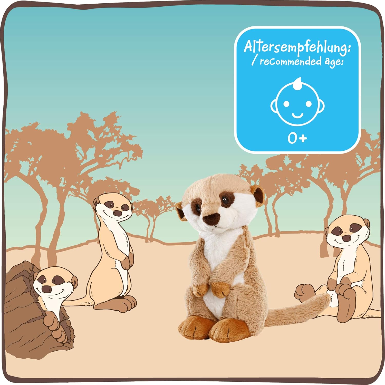 NICI Meerkat Plush Toy - Soft Stuffed Animal for All Ages, 30 cm 8