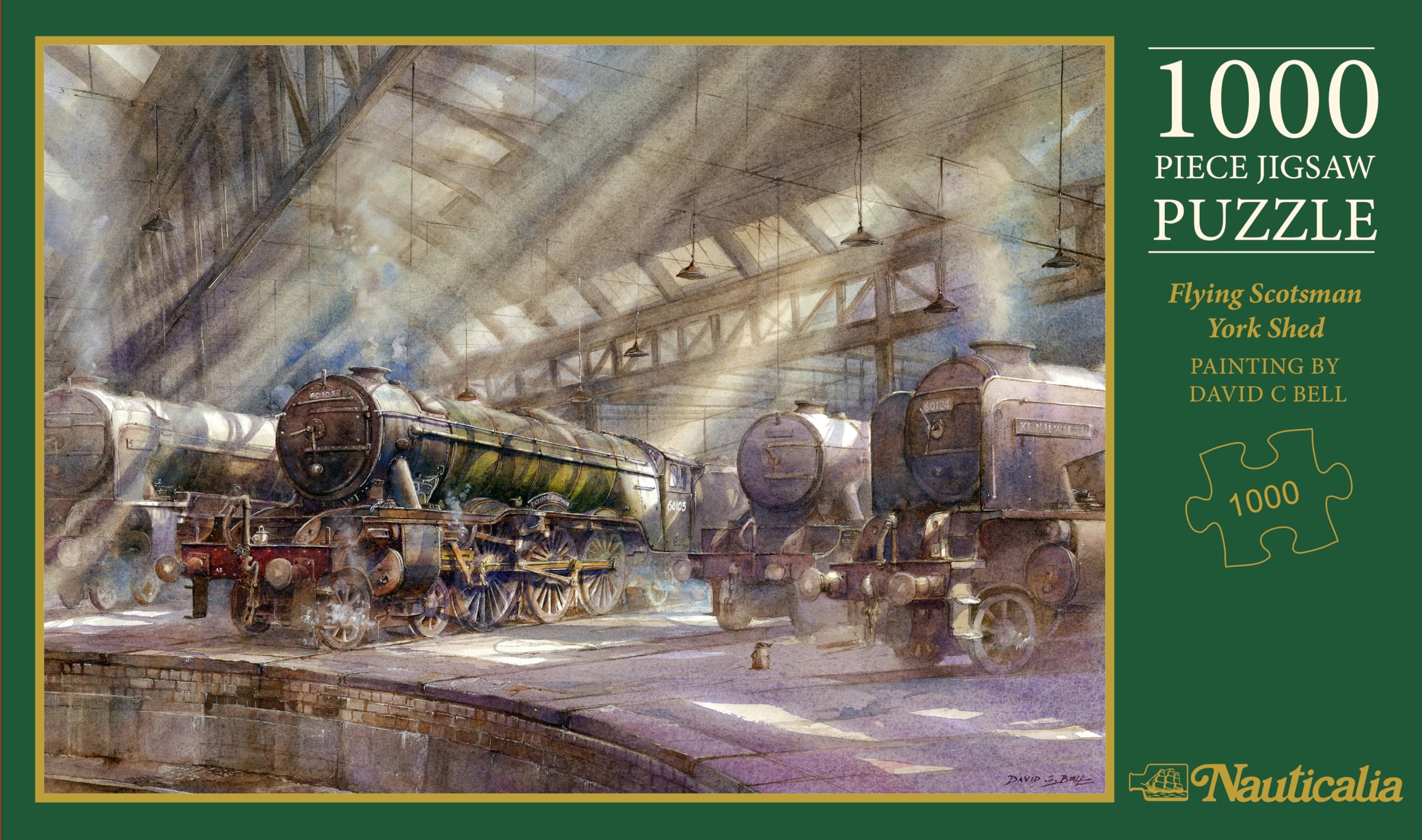 Flying Scotsman at York Shed 1000-Piece Puzzle by David Bell 3