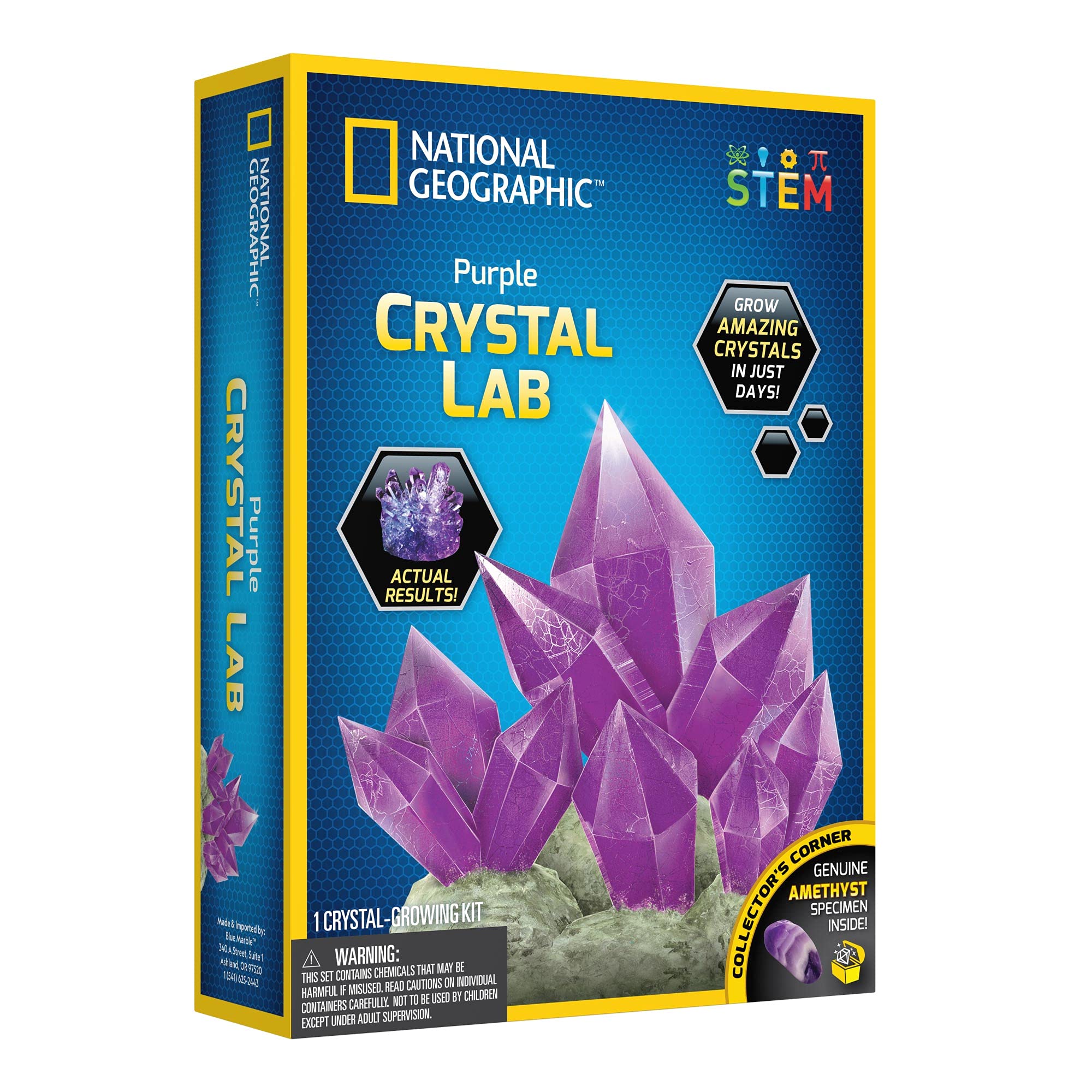 National Geographic Crystal Growing Kit - Educational Science Experiment for Kids 8+
