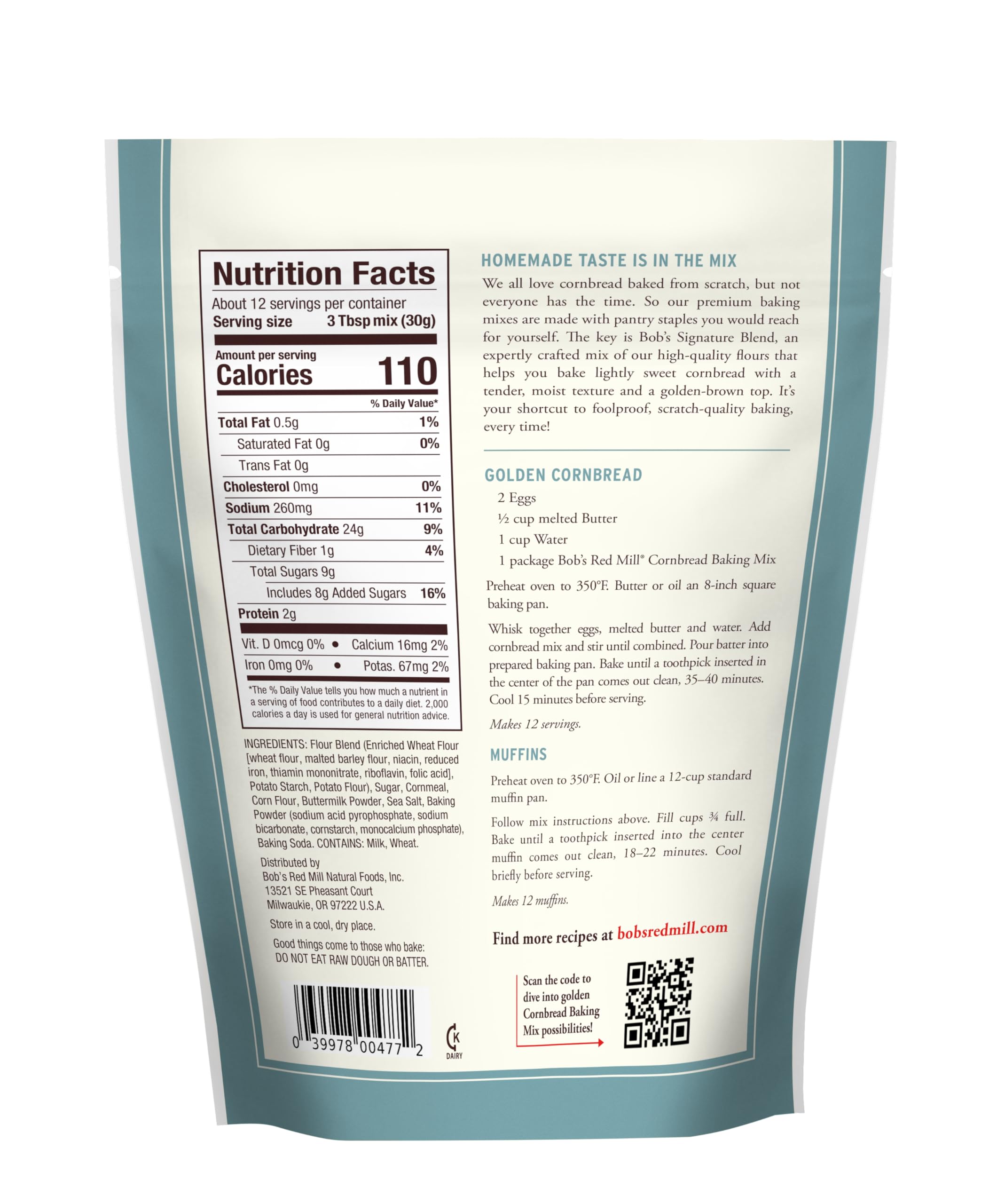 Bob's Red Mill Signature Cornbread Baking Mix, 368g 4