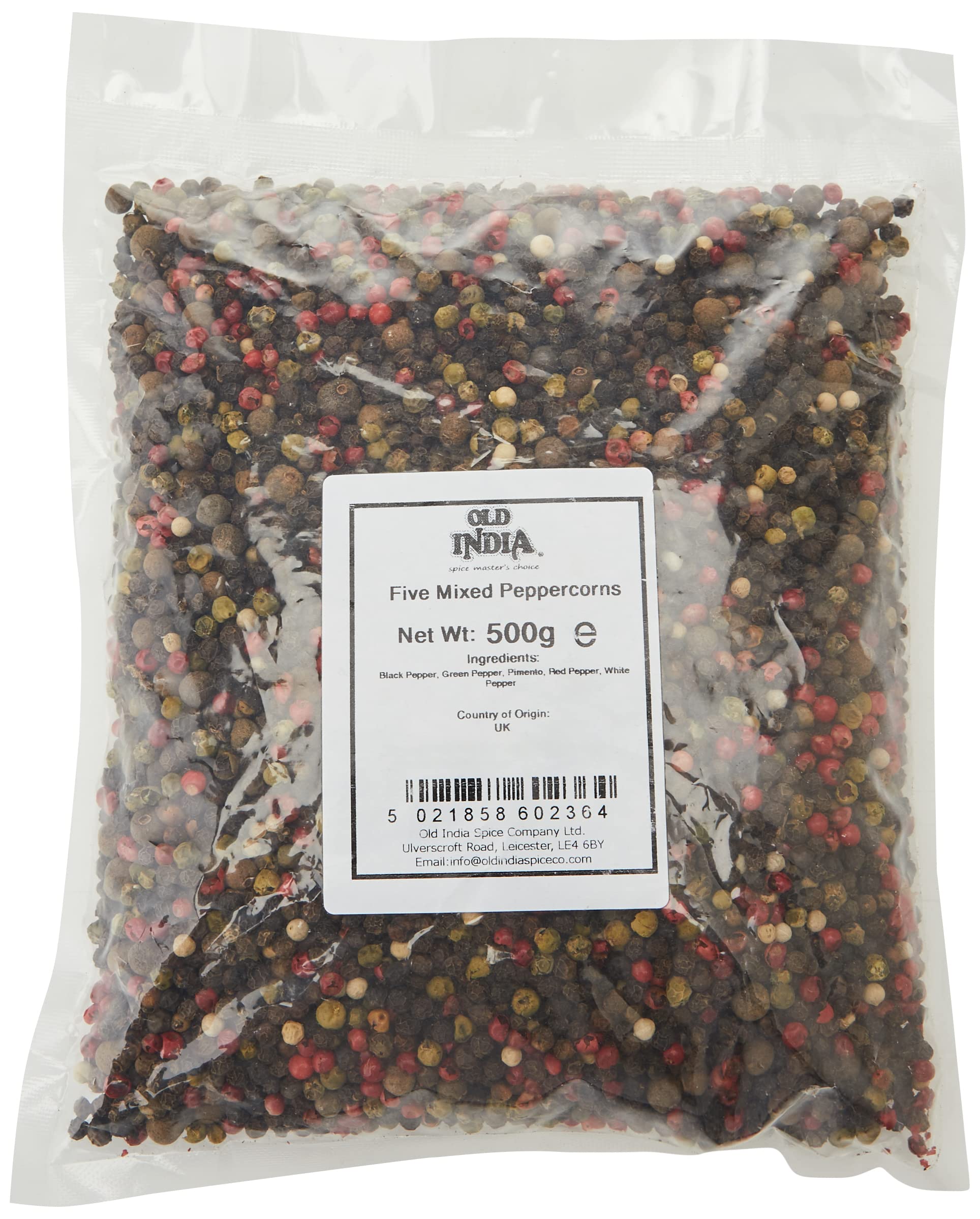 Old India Five Mixed Peppercorns 500g - Natural Peppercorn Blend for Cooking