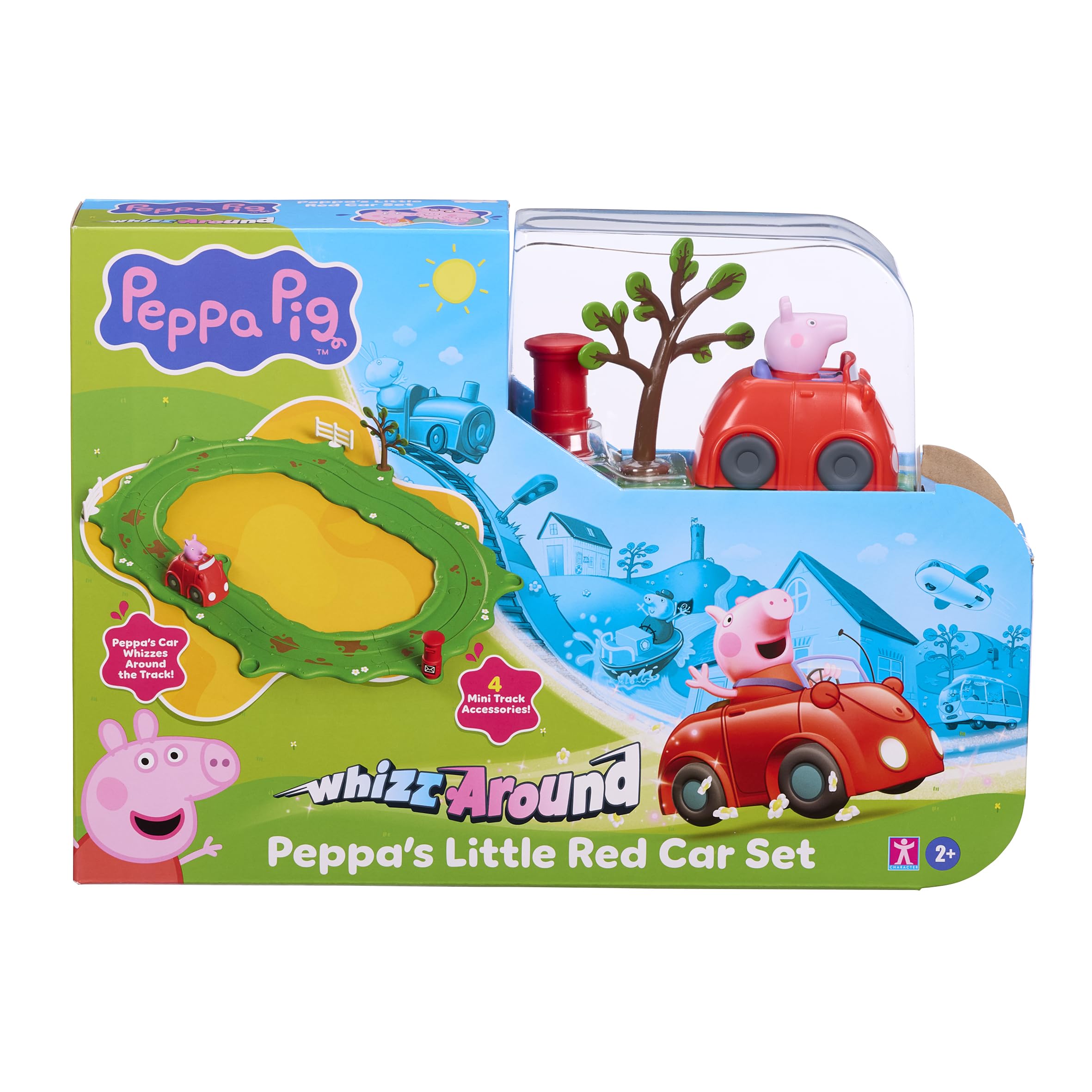 Peppa Pig Whizz Around Peppa’s Little Red Car Set - Motorised Vehicle Playset for Toddlers
