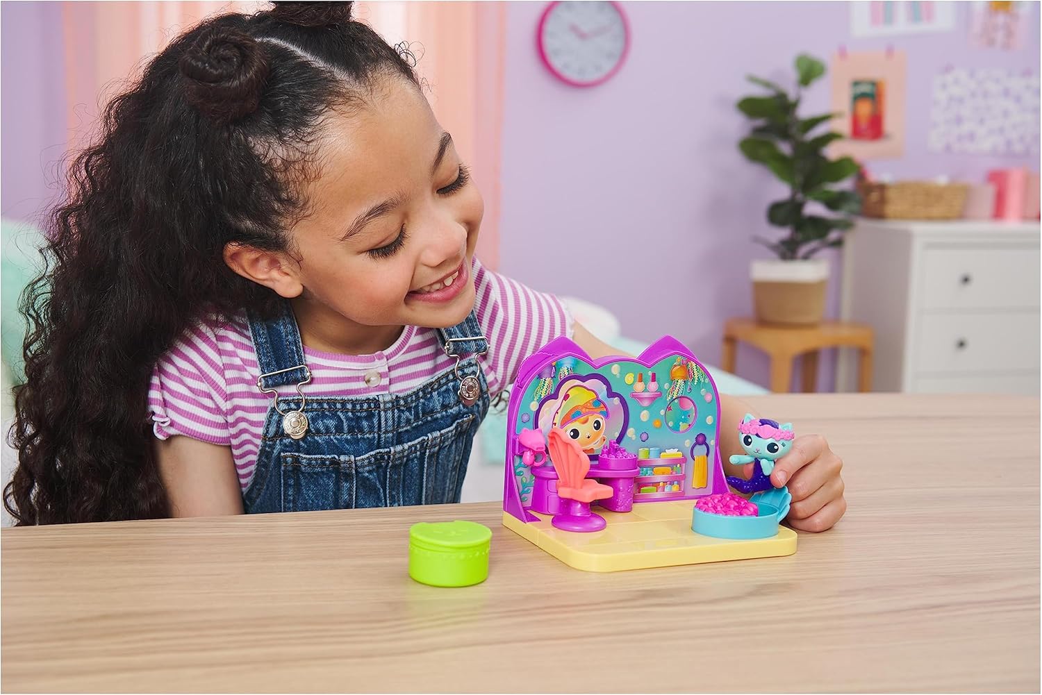Gabby's Dollhouse MerCat Spa Room Playset - Bubble Bath & Rotating Spa Chair, 3+ Years 3