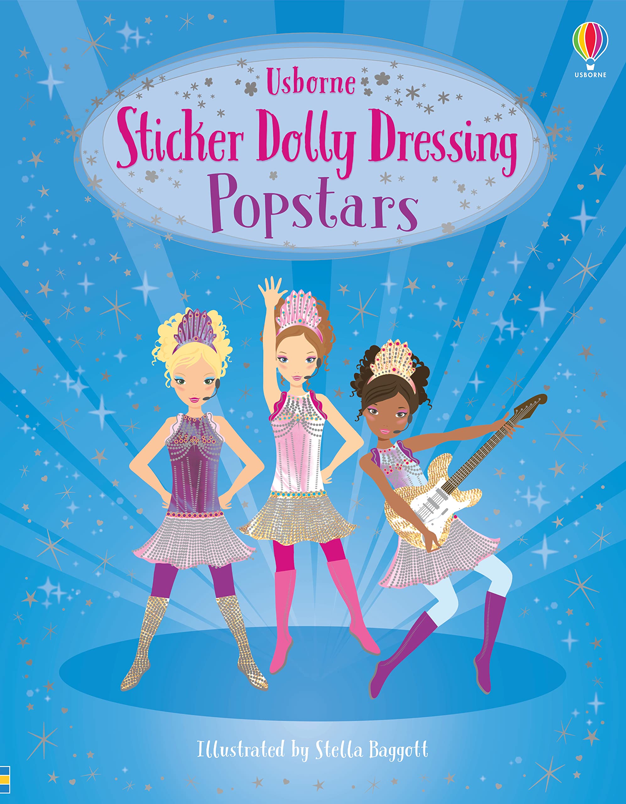 Usborne Sticker Dolly Dressing Popstars - Fashion Activity Book | Ages 5-7 | Paperback
