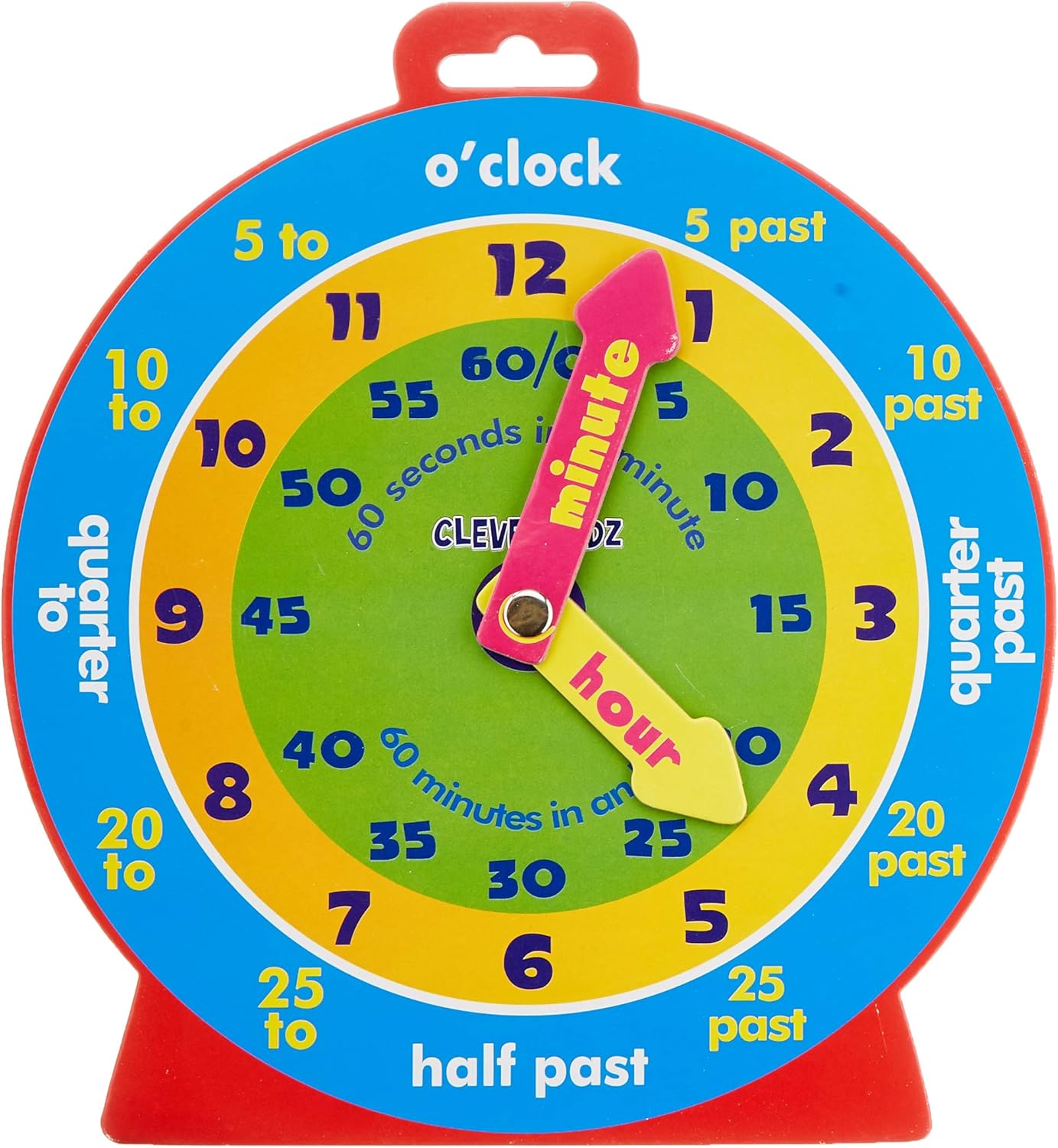 Premier Stationery Clever Kidz Magnetic Clever Clock - Educational Learning Toy for Kids