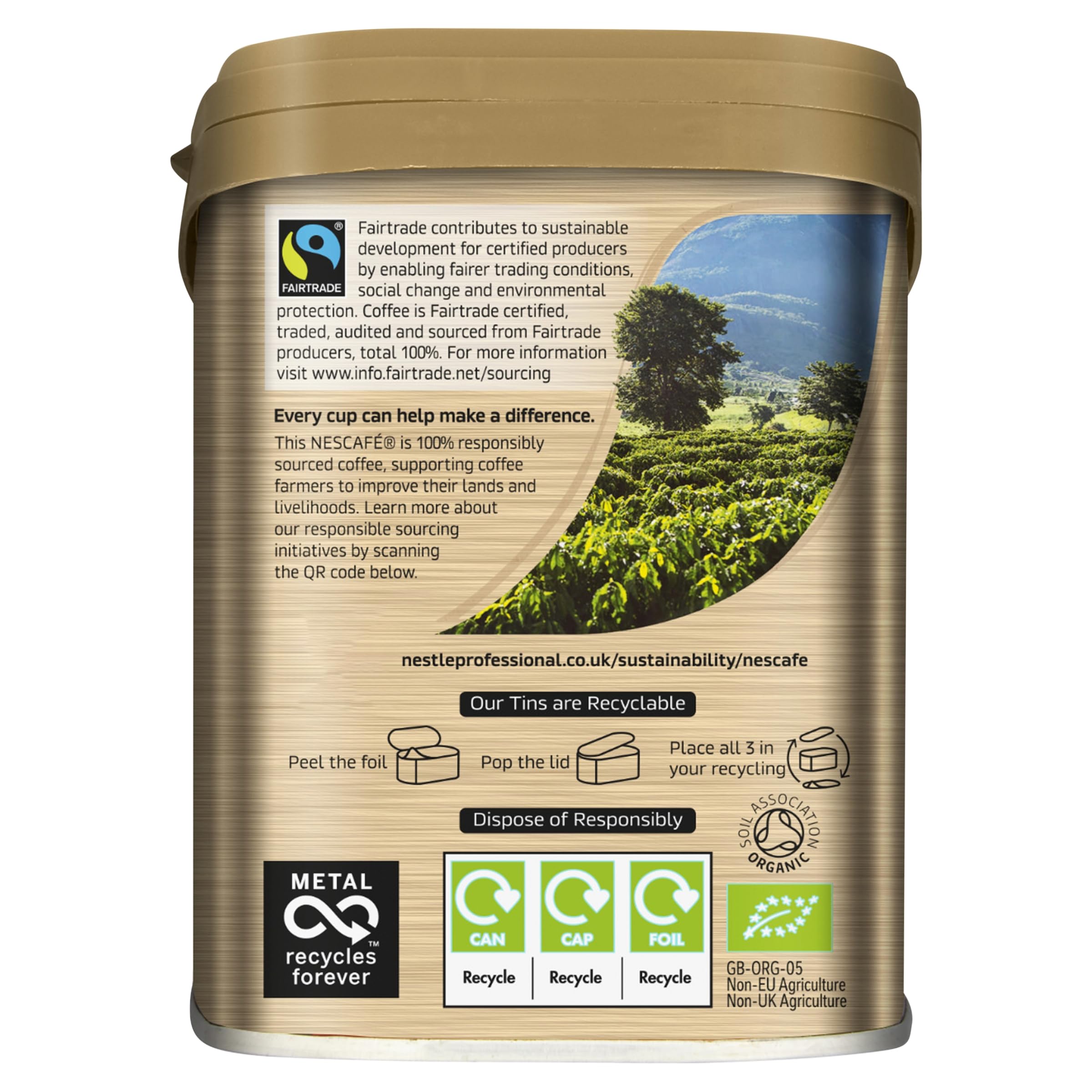 NESCAFÉ Organic Fairtrade Instant Coffee 500g - 100% Arabica, Citrus Notes, EU Organic Certified 8