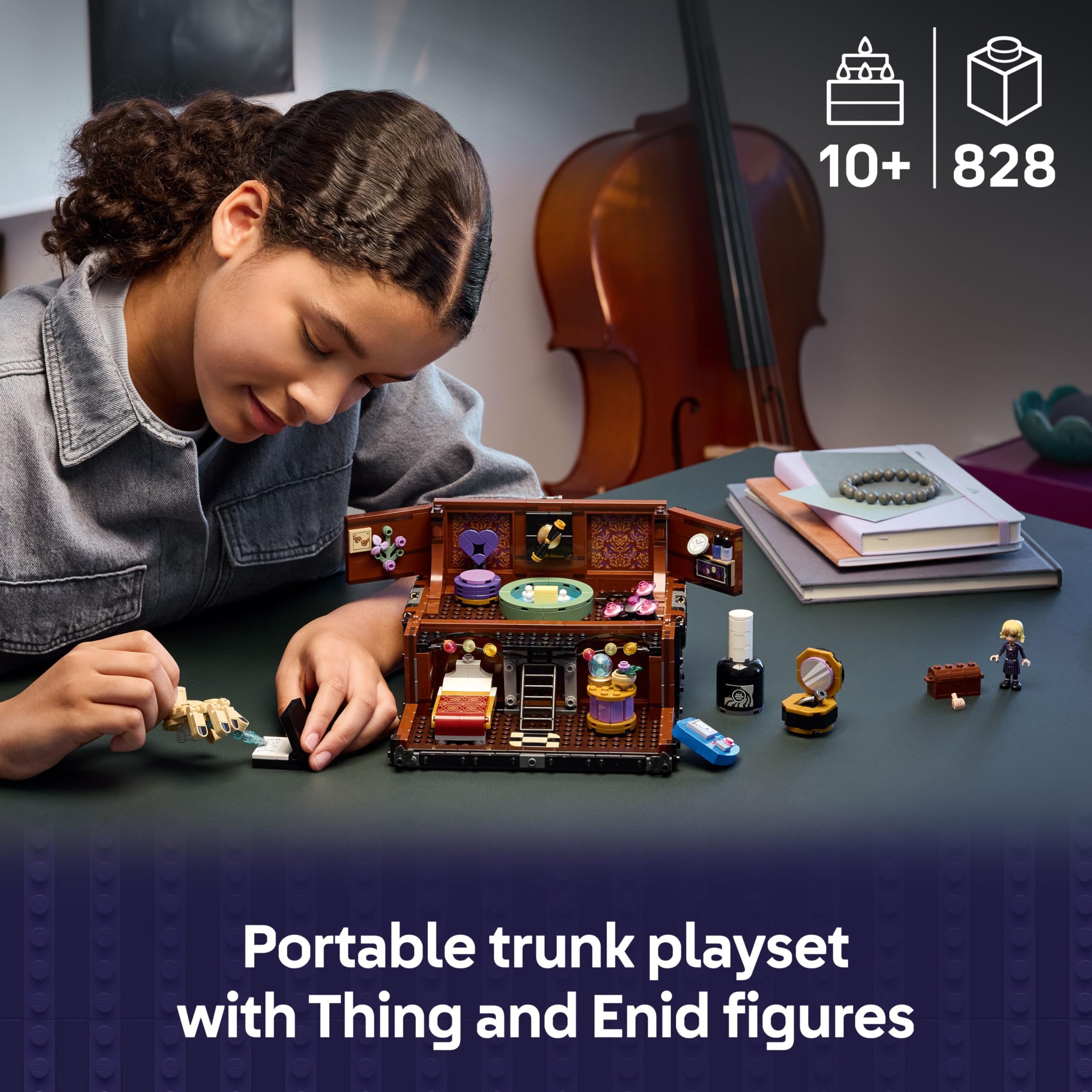 LEGO Wednesday Thing's Apartment - Play & Display Set with Enid Mini Doll 10