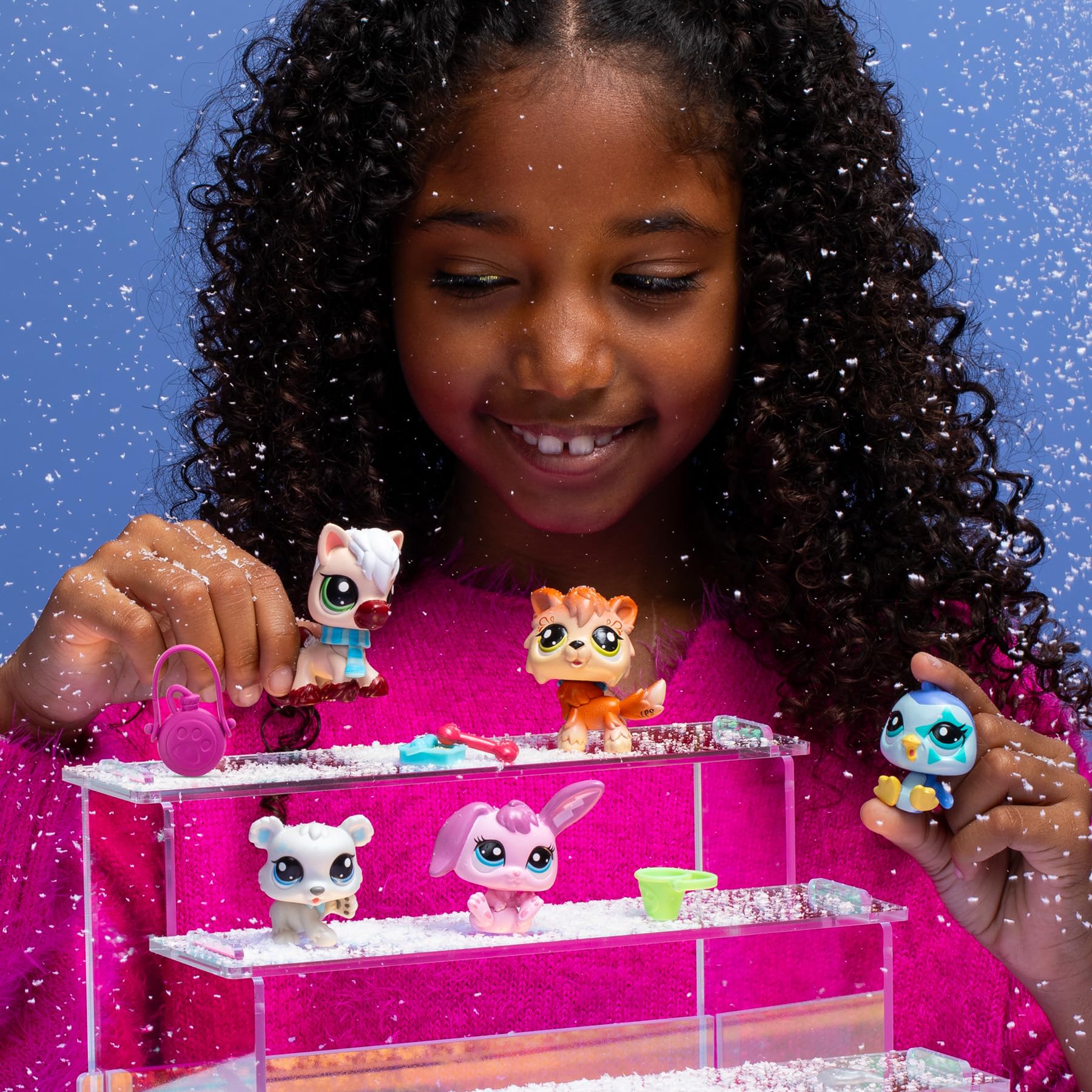 Littlest Pet Shop Bandai Series 2 Winter Besties 5-Pack - Collectible Bobble Head Pets for Kids 9