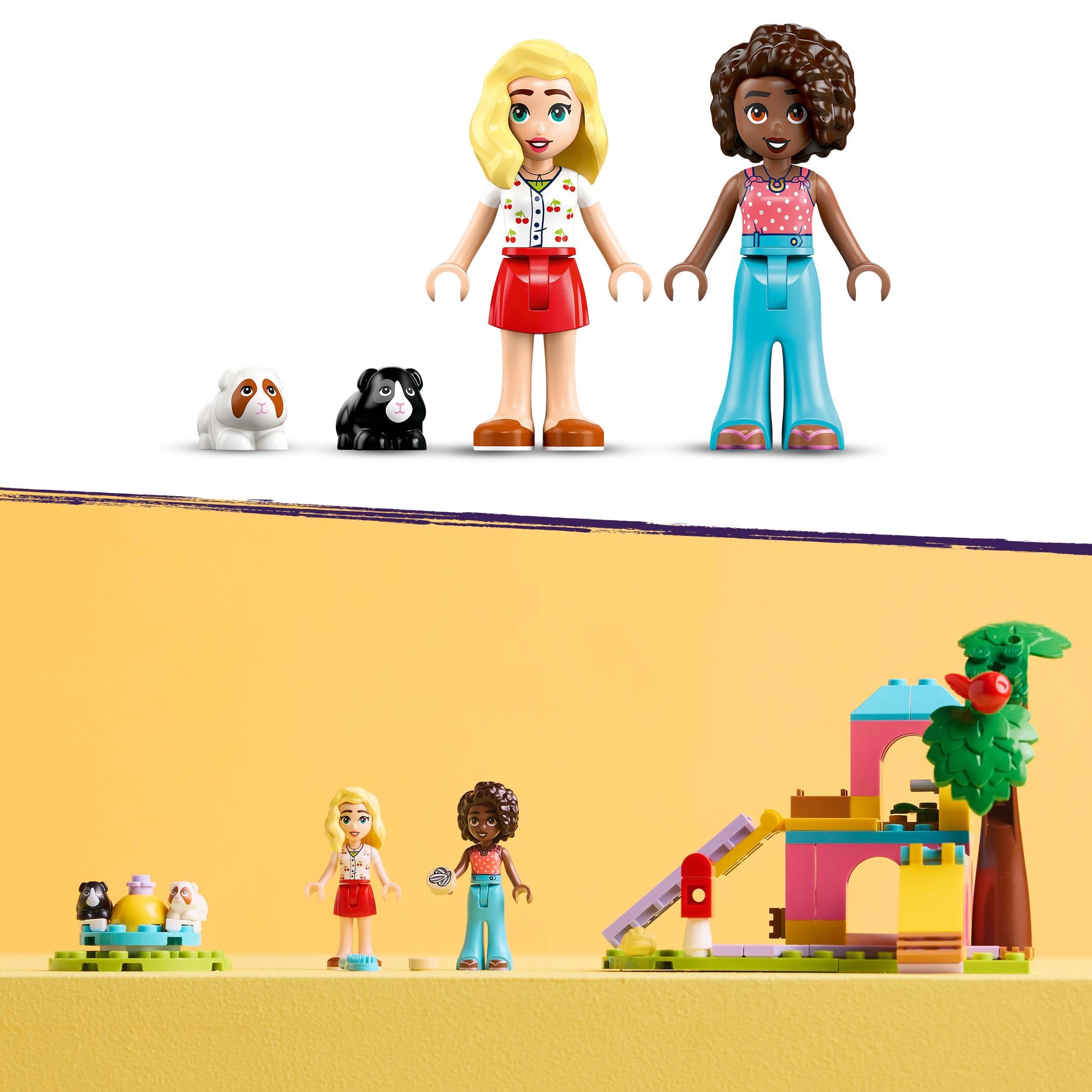 LEGO Friends Guinea Pig Playground Toy - 2 Mini Dolls, 2 Guinea Pig Figures, 86-Piece Building Set for Ages 5+ 6