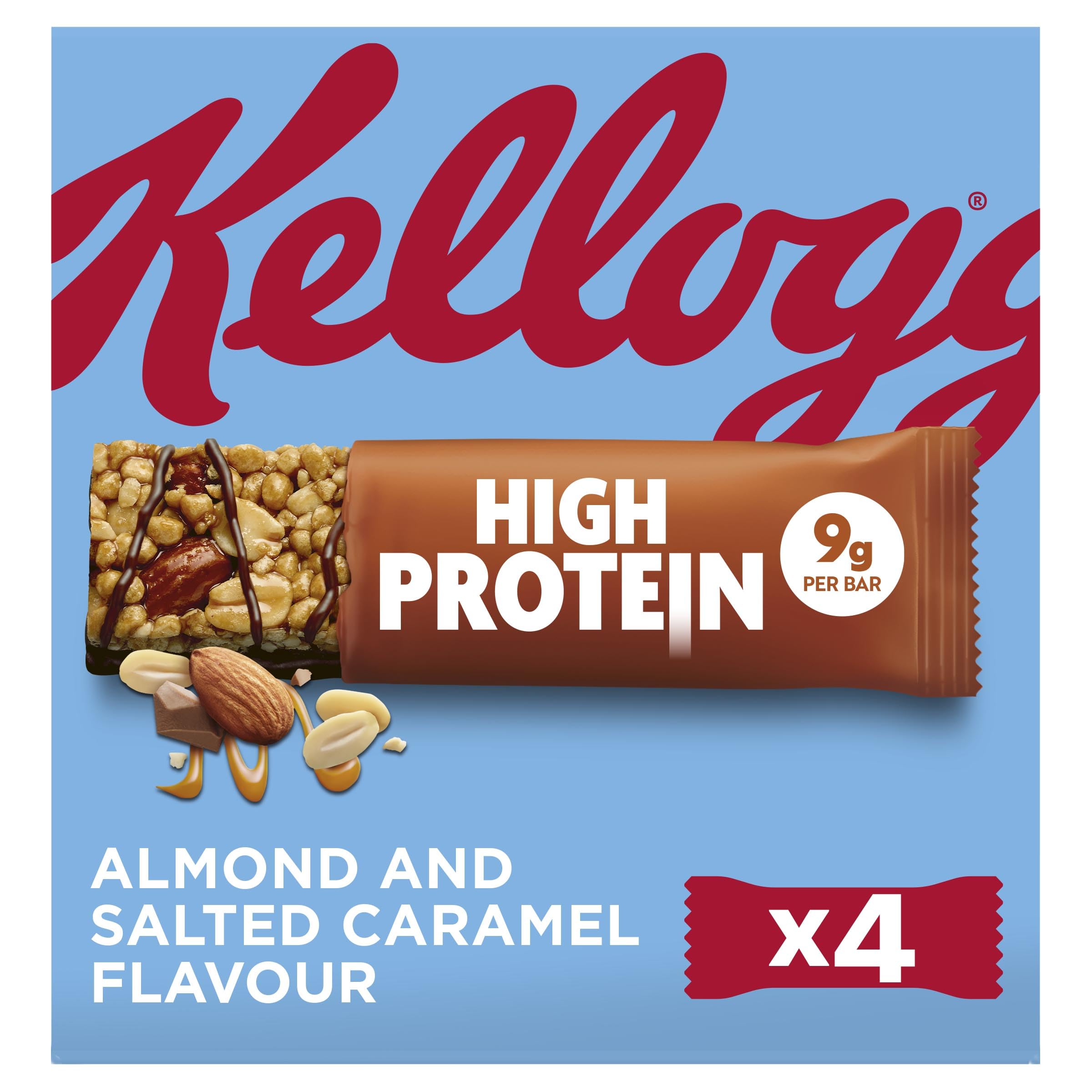 Kellogg’s High Protein Salted Caramel + Almond Snack Bar (4 x 35g)