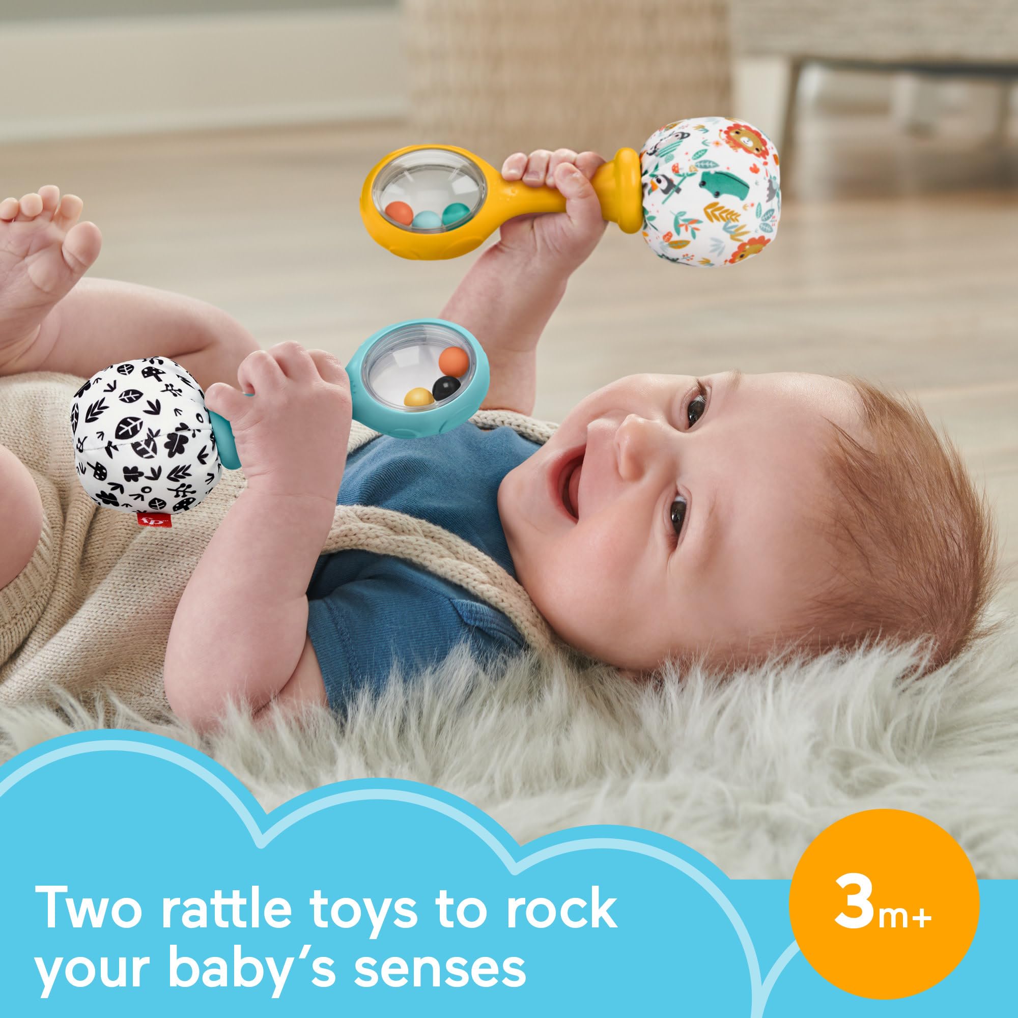 Fisher-Price Rattle 'n Rock Maracas - Sensory Rattles for Babies 3 Months+ 4