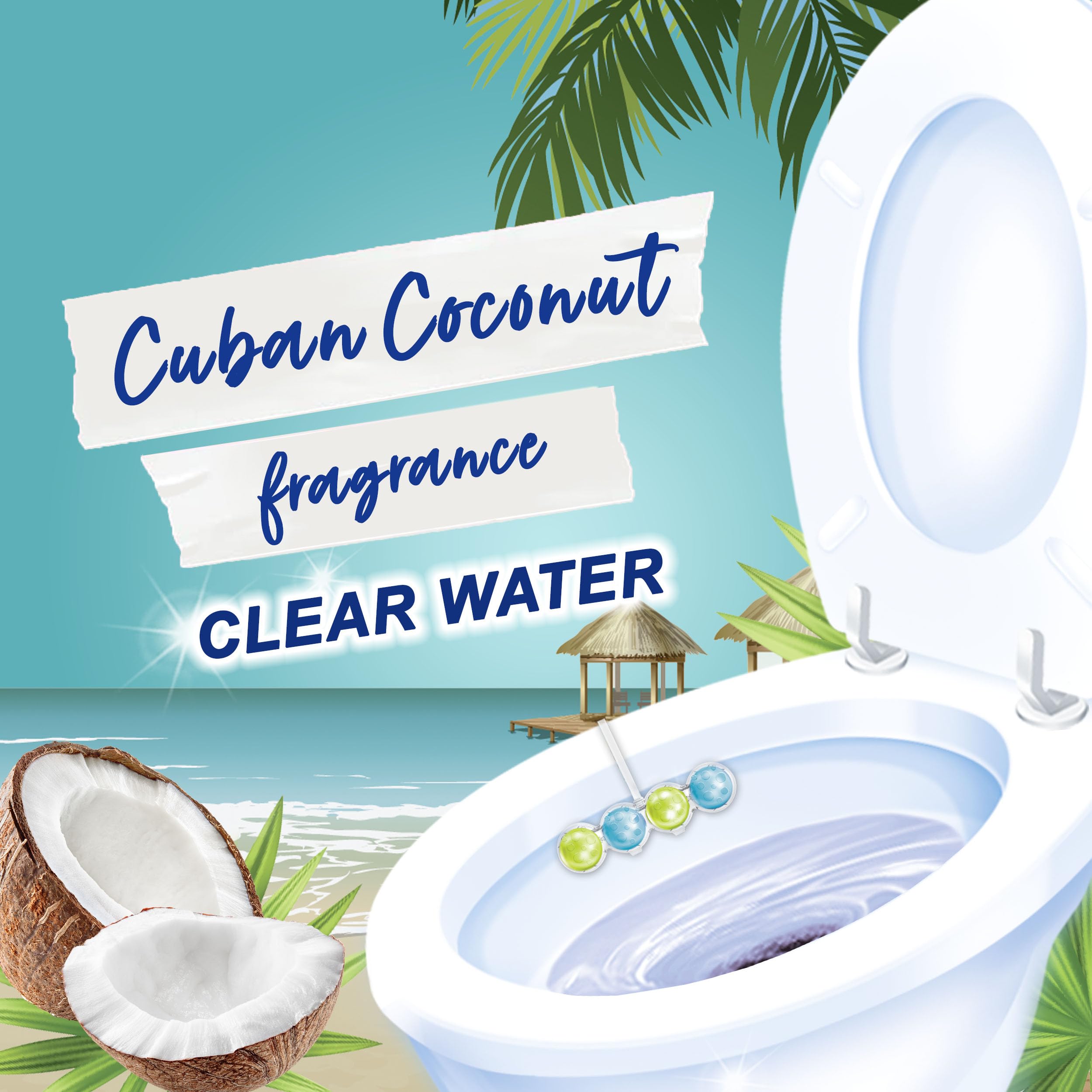 Bloo - Cuban Coconut Toilet Rim Block (50g) for Long-Lasting Freshness & Cleanliness 4