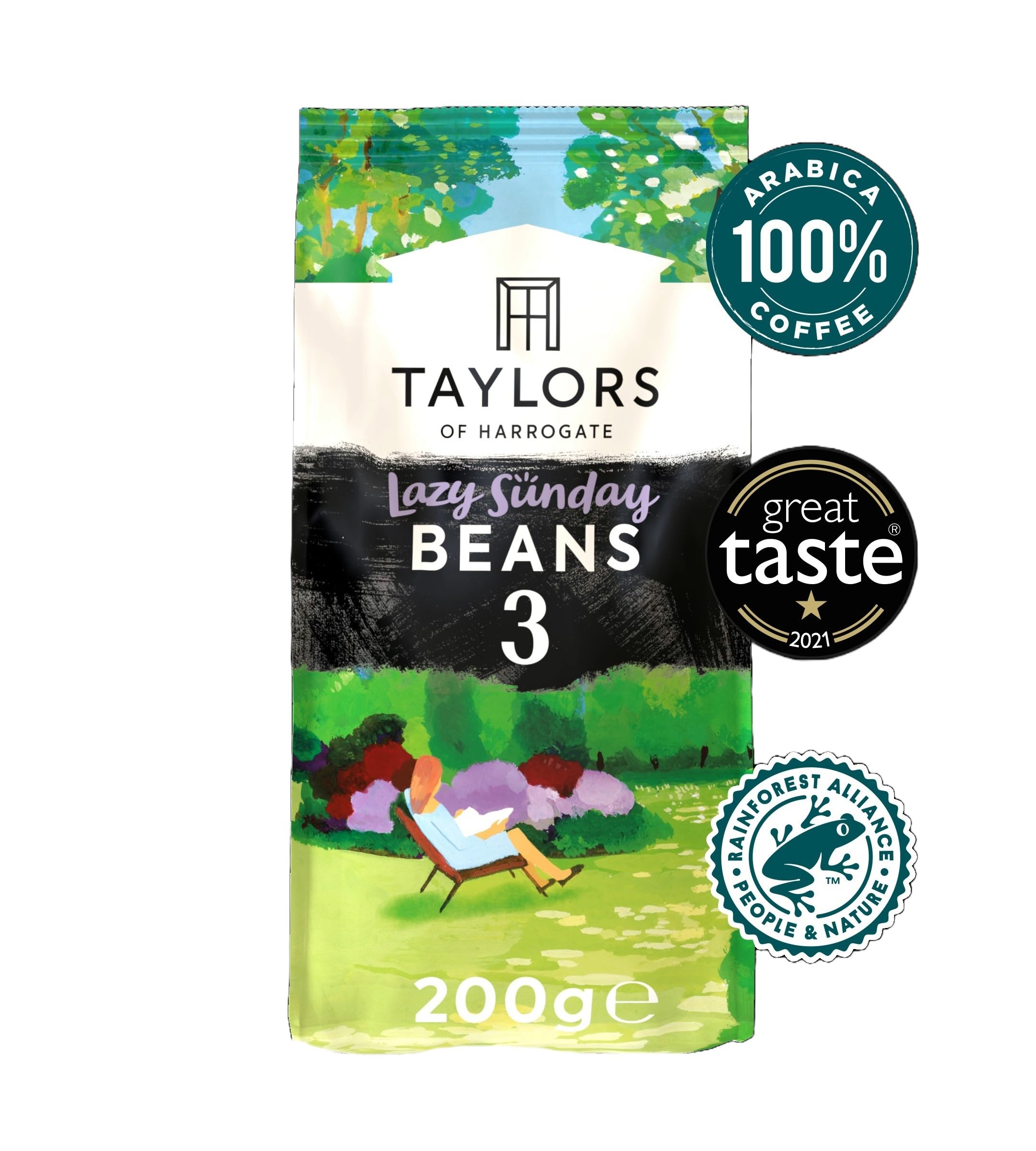 Taylors of Harrogate Lazy Sunday Coffee Beans - 100% Arabica Whole Bean Blend, 200g (Pack of 6) 5