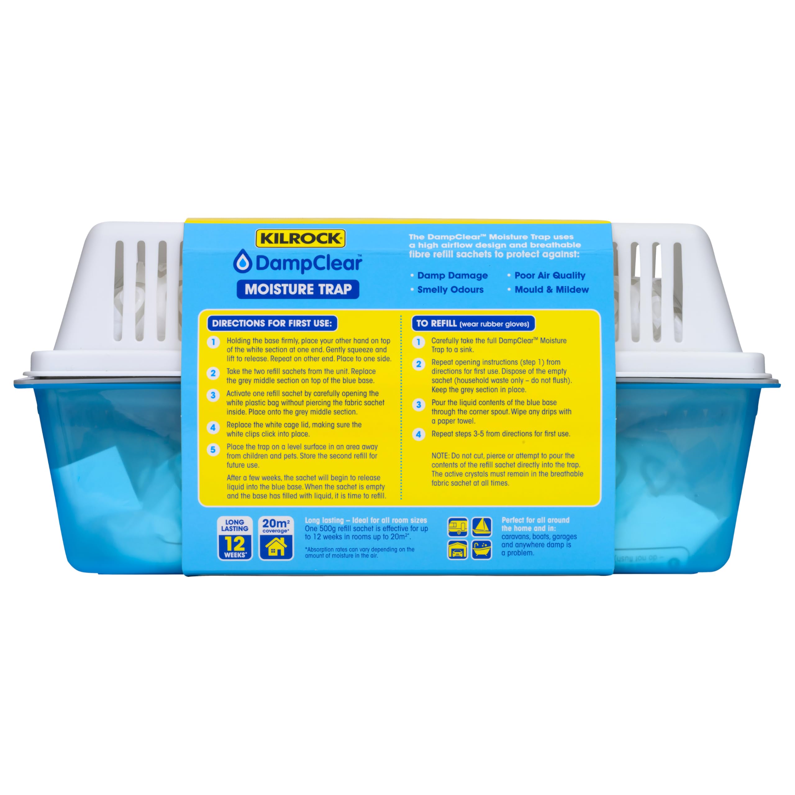 Kilrock Damp Clear Moisture Trap - 2X 500g Sachets for Home Moisture Control 5