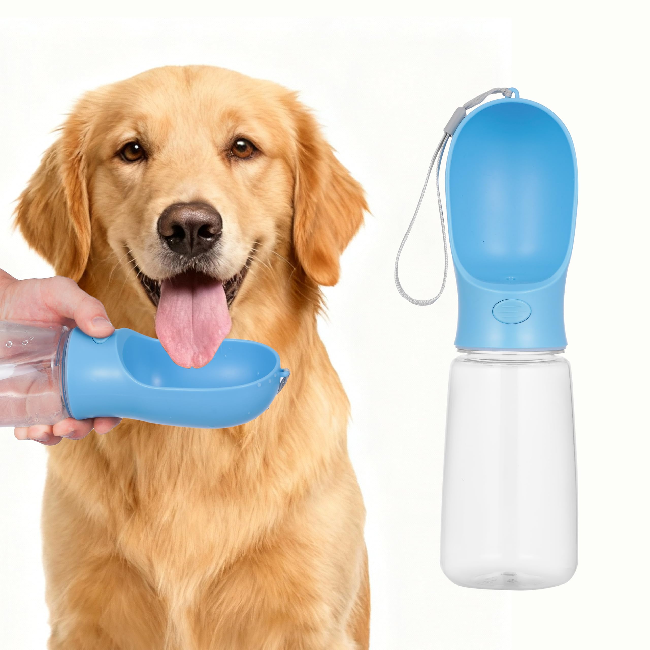 BARGAIN FACTORY Dog Water Bottle - 550 ML Portable Hydration | Leak Proof | Food-Grade Plastic 1