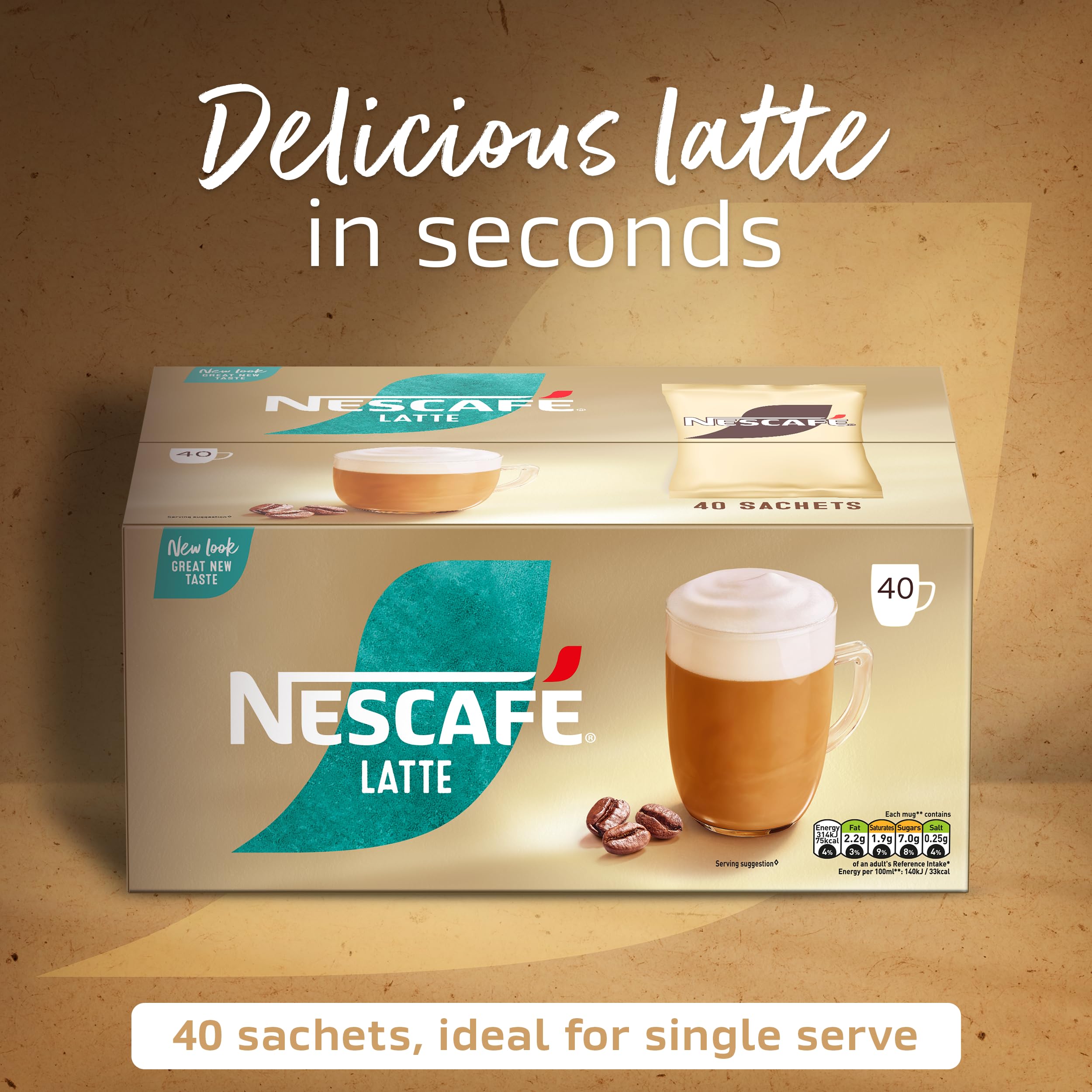 NESCAFÉ Gold Latte Instant Coffee Sachets - 40 x 18g 8