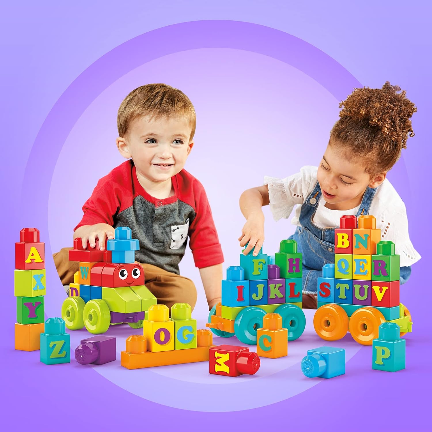Mega Bloks Building Basics ABC Learning Train - Educational Building Set for Toddlers 1+ 6