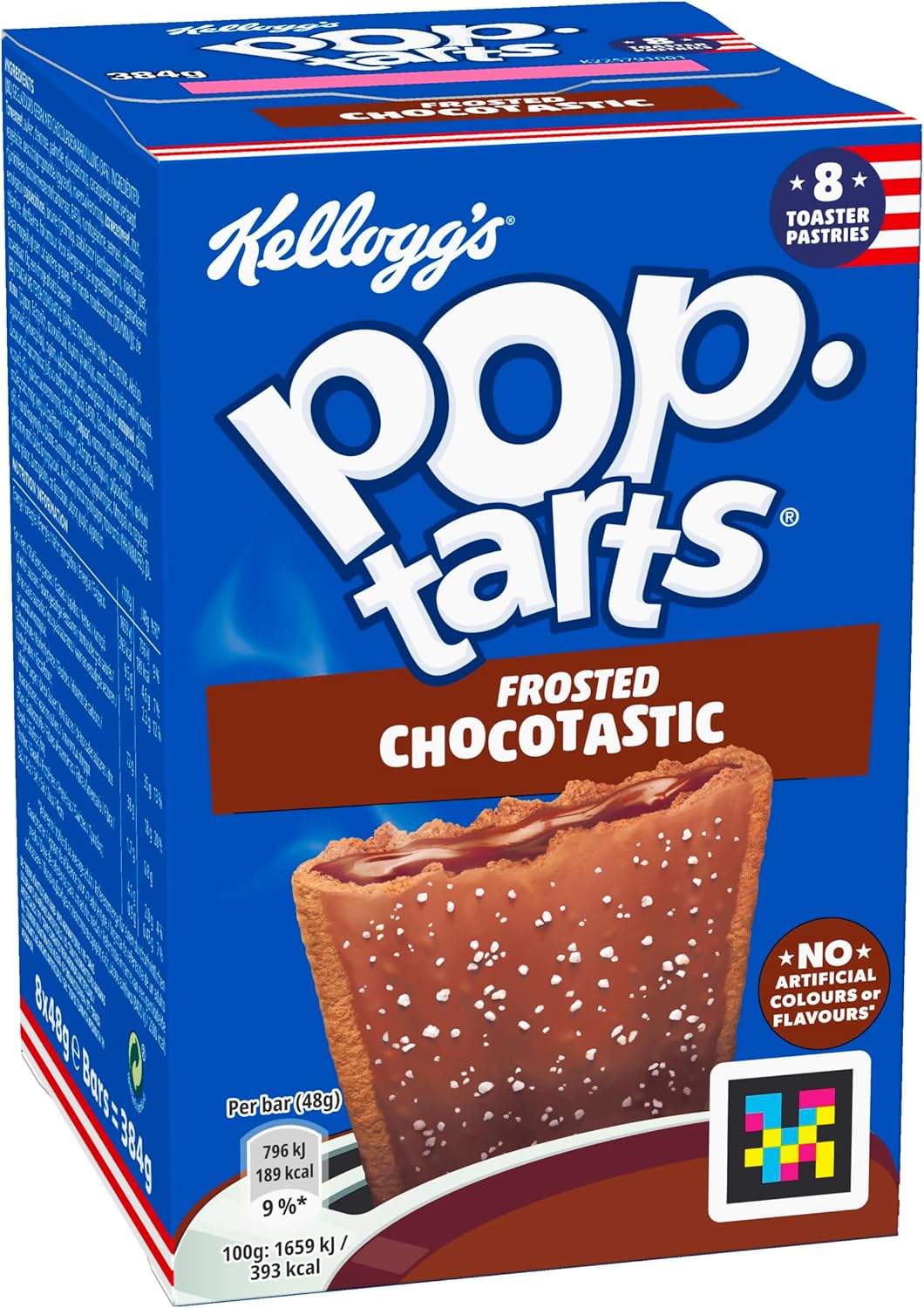 Kellogg's Pop-Tarts Frosted Chocotastic Toaster Pastries Box, 8 x 48g