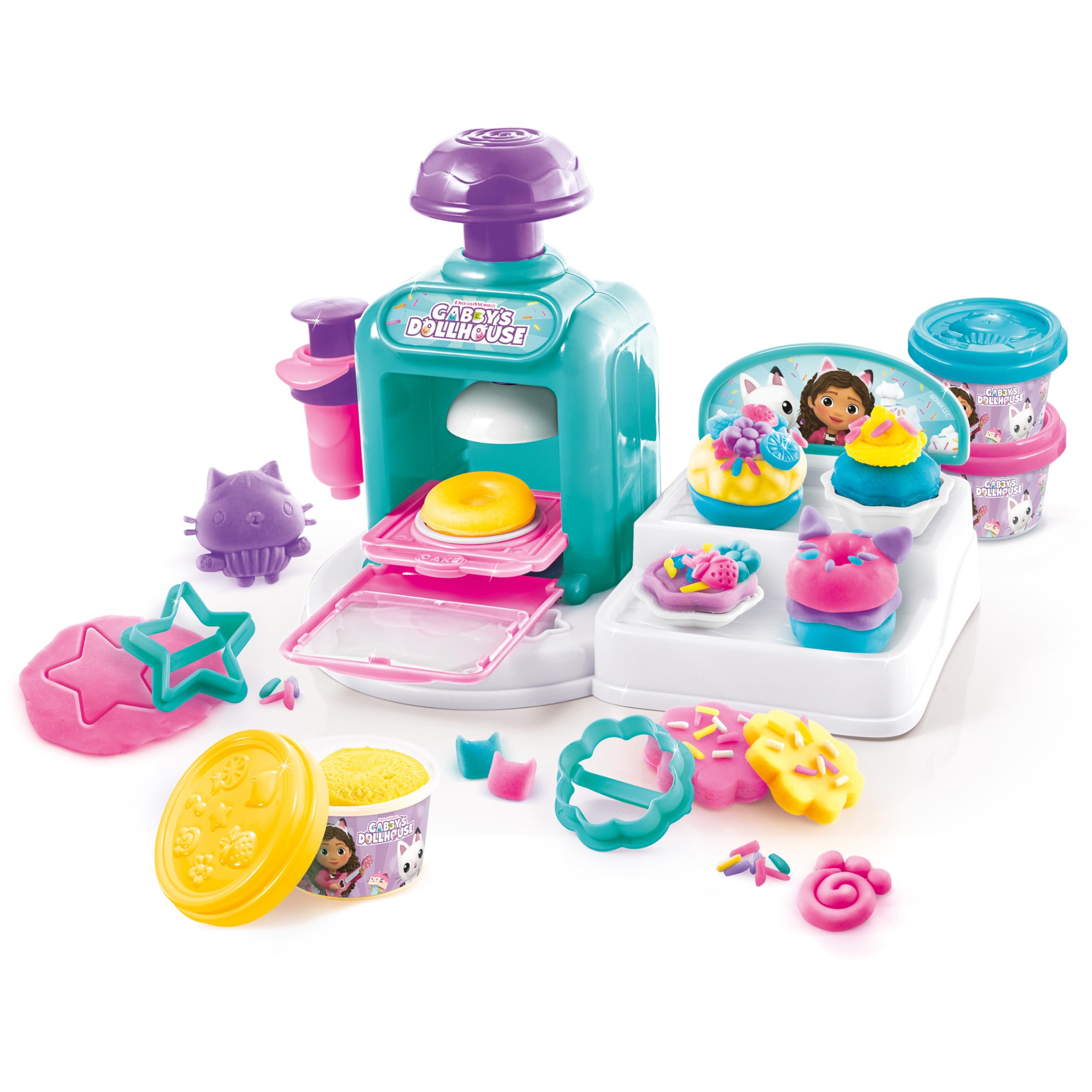 Gabby's Dollhouse Cakey Cat’s Dough Kitchen - Pretend Play Baking Set 8