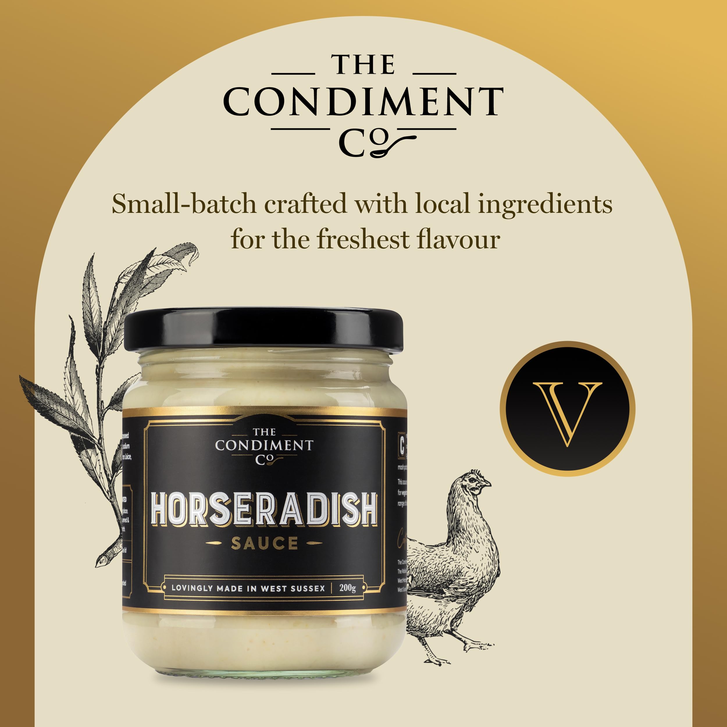 The Condiment Company Horseradish Hot Sauce 200g - Extra Hot Vegan & Gluten-Free 3