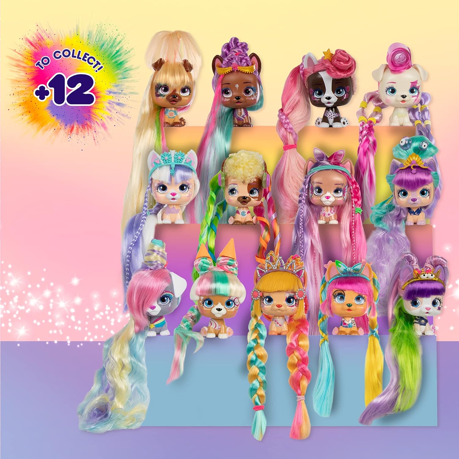 VIP Pets Color Boost - Surprise Collectible Puppy Doll with 30cm Long Hair to Style (Series 3) 6