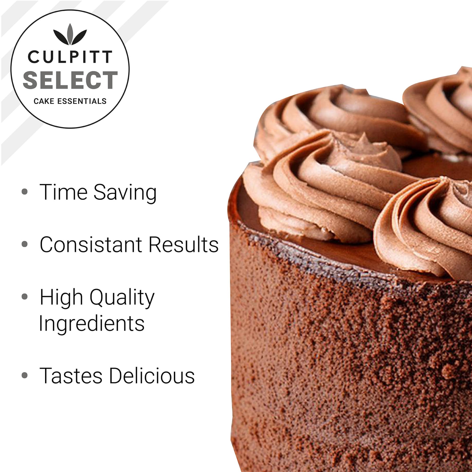 Culpitt Select - Chocolate Cake & Cupcake Mix, 1kg, Makes 2 x 8" Sponge Cakes, Just Add Water 3