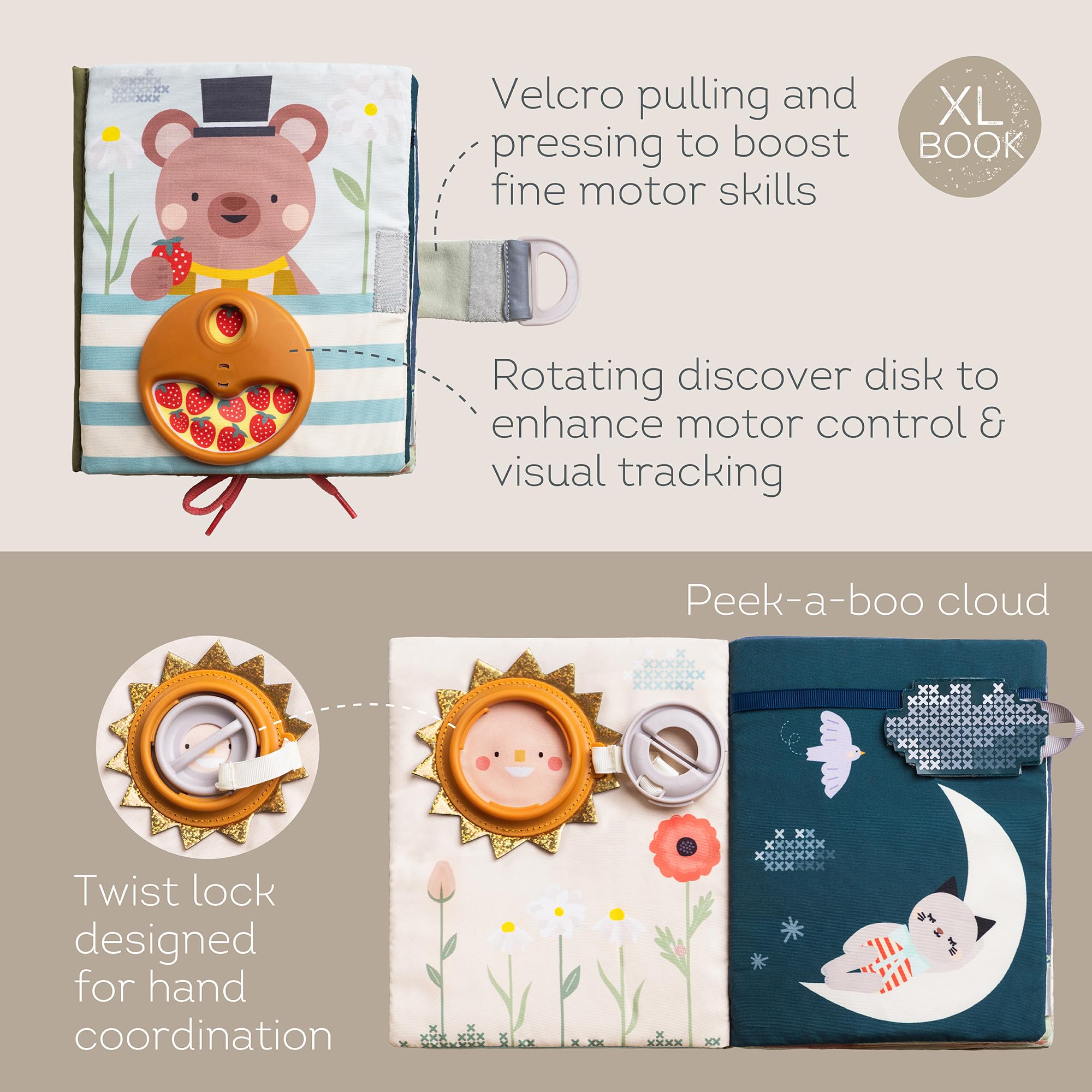 Taf Toys Fantasy Busy Book - 15 Montessori Activities for Toddlers 18m+ 4