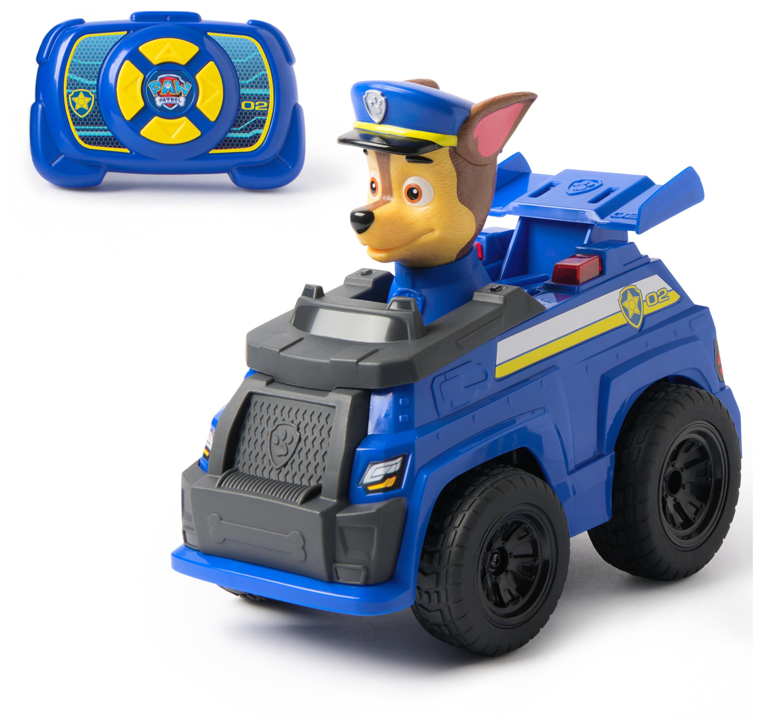Paw Patrol Chase RC Action Cruiser - Remote Control Car with LED Lights, Ages 3-9