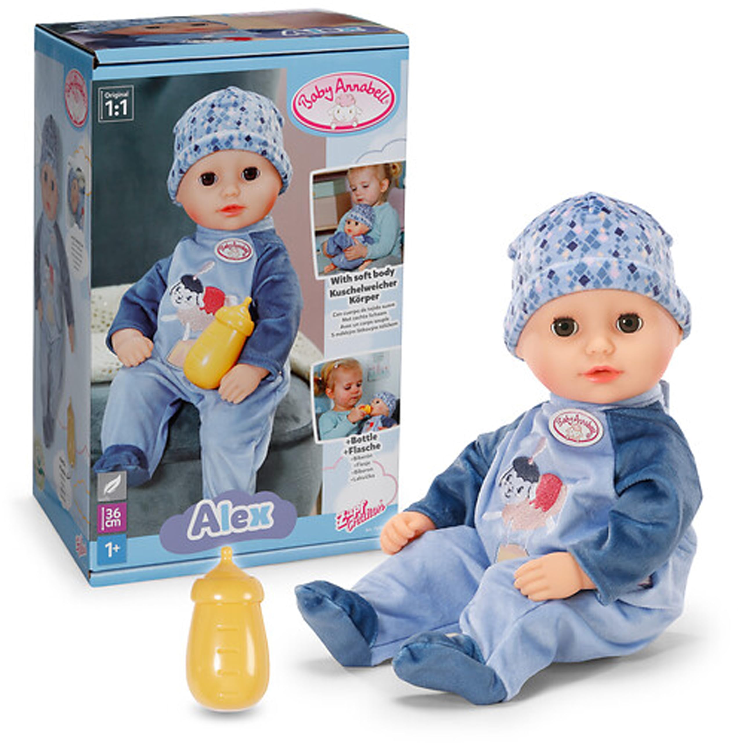 Baby Annabell Alex Soft 36cm Baby Doll with Sleeping Eyes - Ideal First Doll for Toddlers 1+