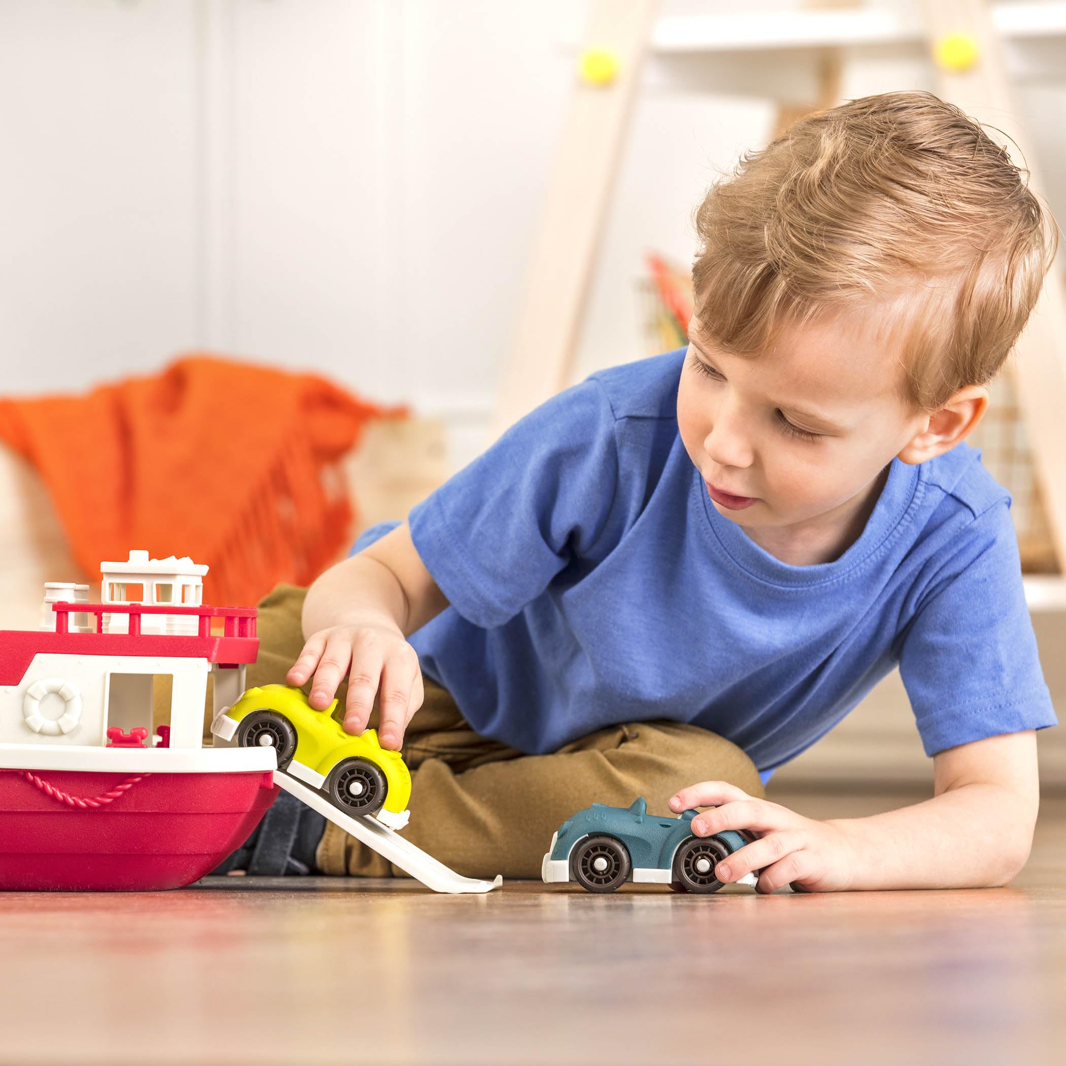 Wonder Wheels by Battat VE1059Z Ferry Floating Bath Toy Boat with Cars - Floating Playset for Toddlers 12 Months and Up 11