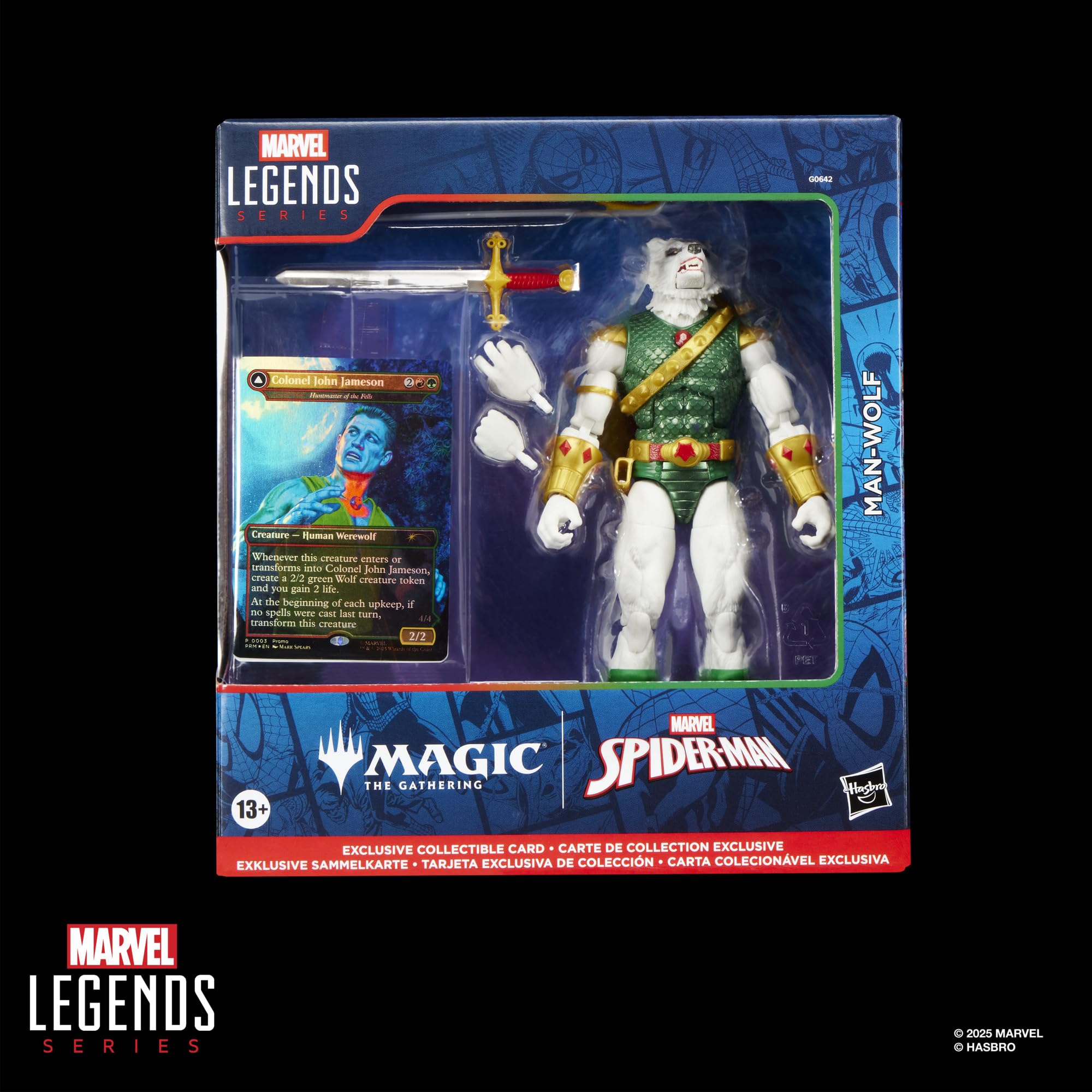 Marvel Legends Series Magic: The Gathering Man-Wolf & Spider-Man 6-Inch Action Figure Set 8