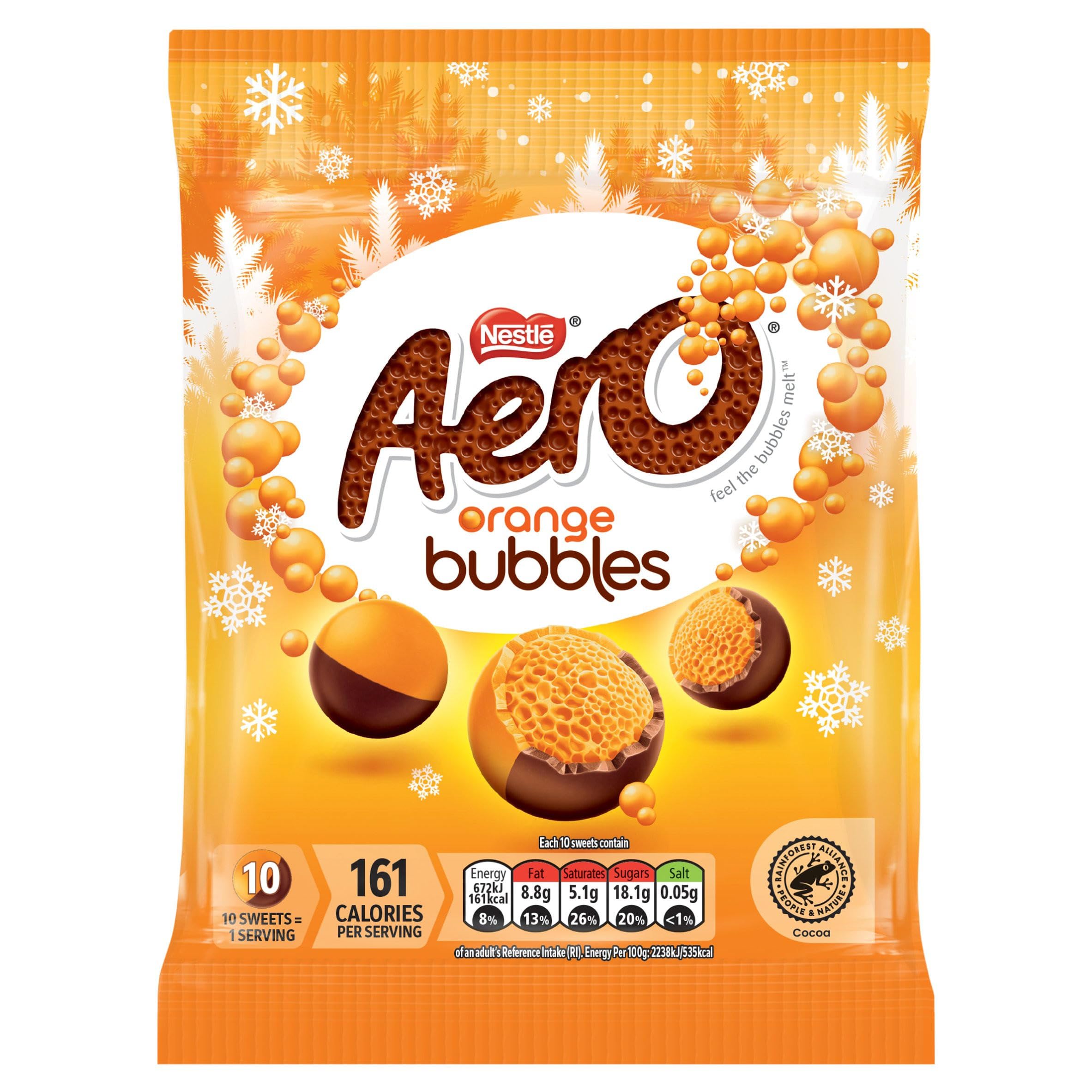 Aero Bubbles Orange Bag 70g - Smooth Chocolate Orange Flavour Treat