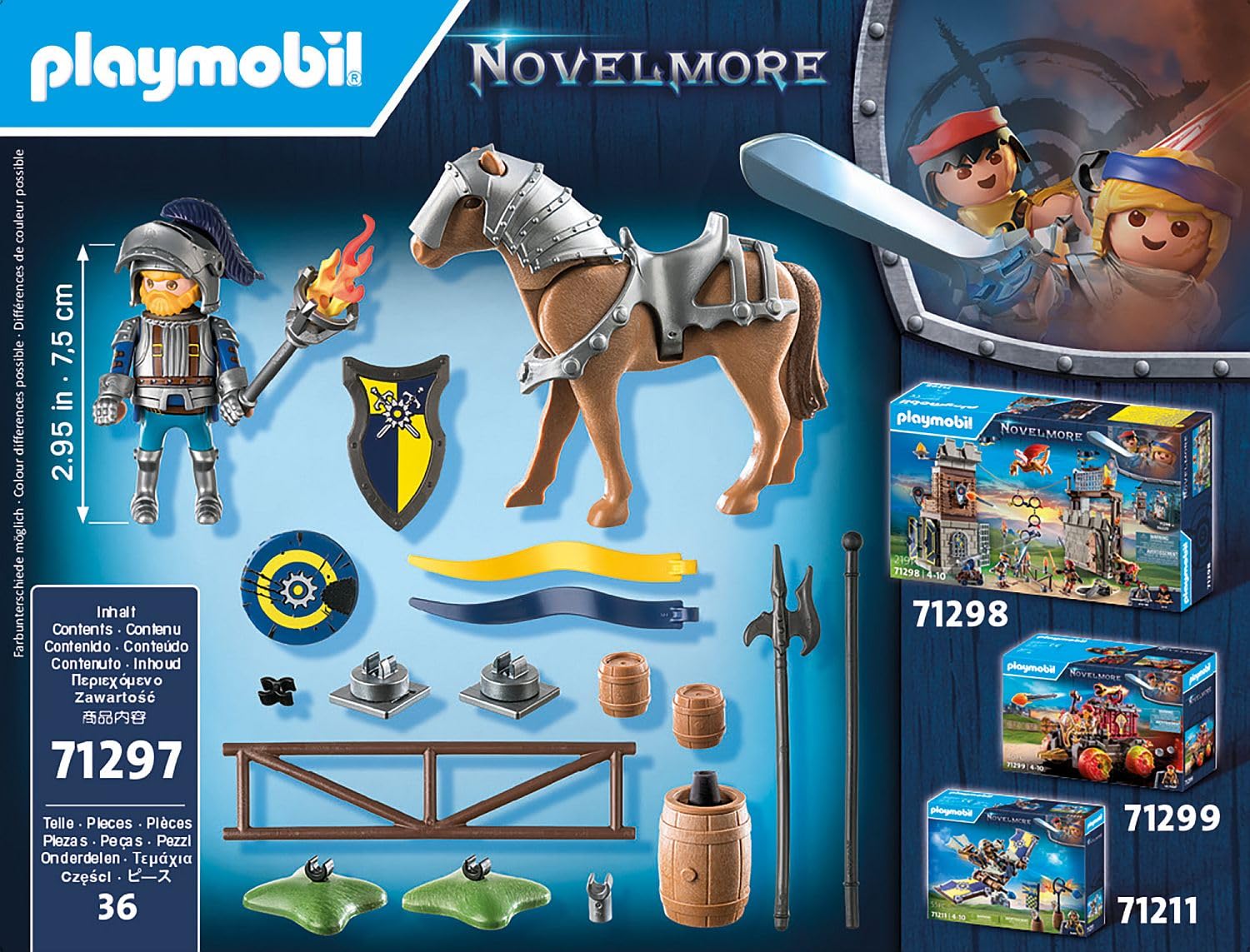 Playmobil 71297 Novelmore Medieval Jousting Area Playset - Knight Training with Horse and Castle, Ages 4+ 6