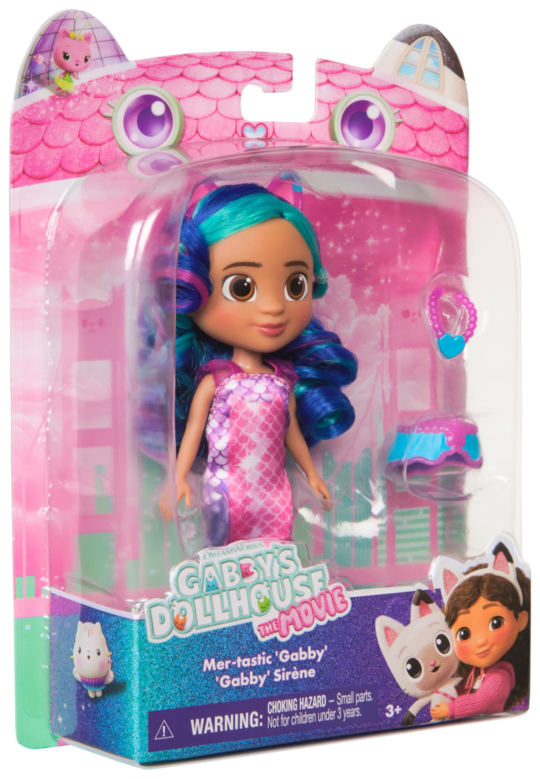Mer-tastic Gabby Doll from Gabby's Dollhouse: The Movie - 15cm Tall with Brushable Hair & Mermaid Accessories 5