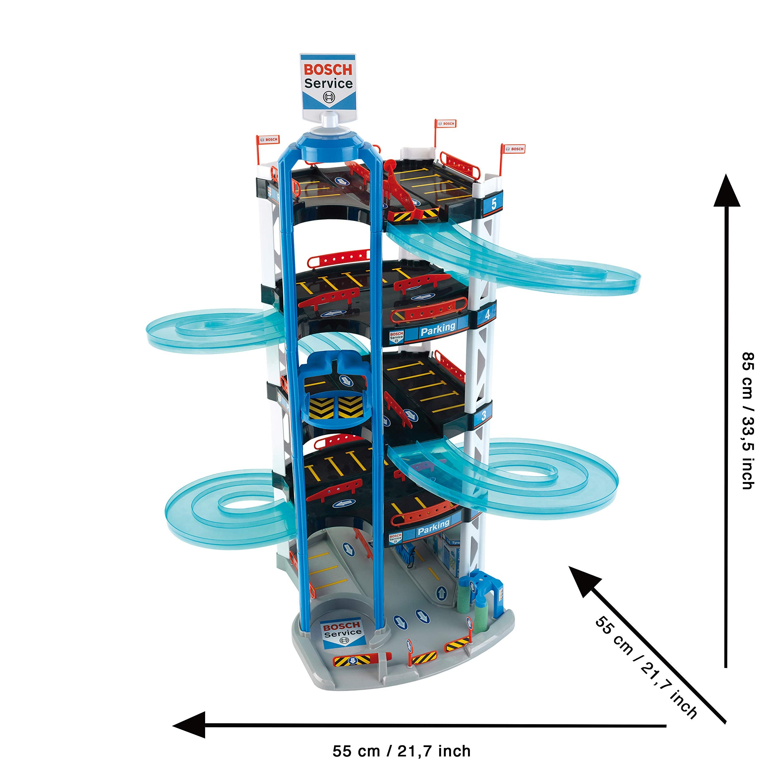 Theo Klein Bosch Car Service Multi-Storey Car Park - 5 Levels, 2-Lane Ramp | Ages 3+ 5