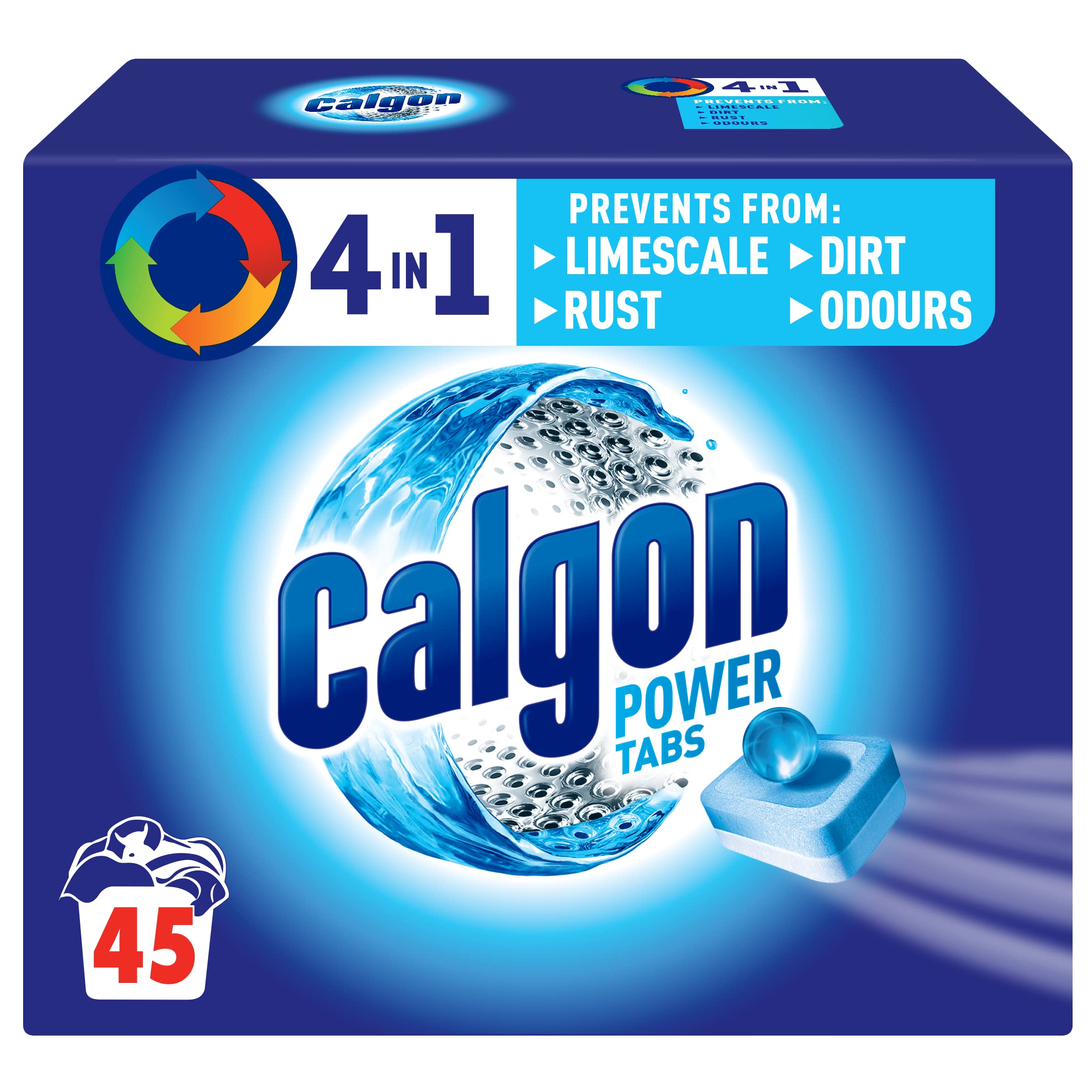 Calgon - 4-in-1 Washing Machine Cleaner and Water Softener Tablets, 45 Tablets 10