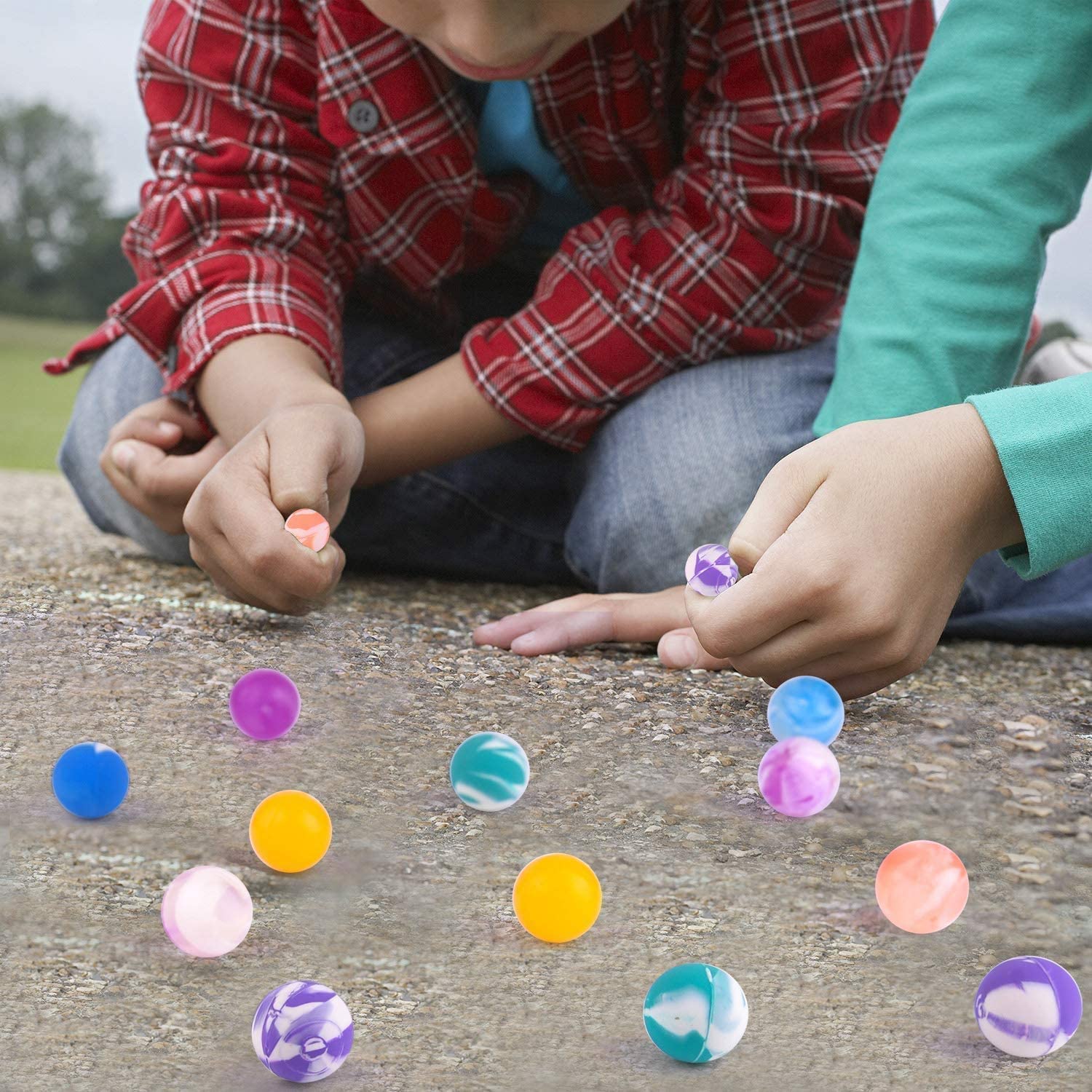 SHATCHI Bouncy Jet Balls - 10pk 27mm Rubber Bouncy Balls for Kids Party Favors 8