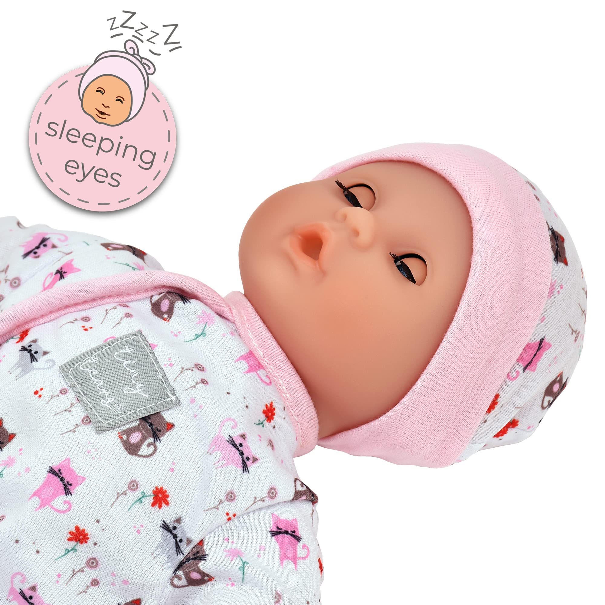 Tiny Tears Teeny Baby Doll - 30cm Soft Body with Sleeping Eyes & Deluxe Outfit 6