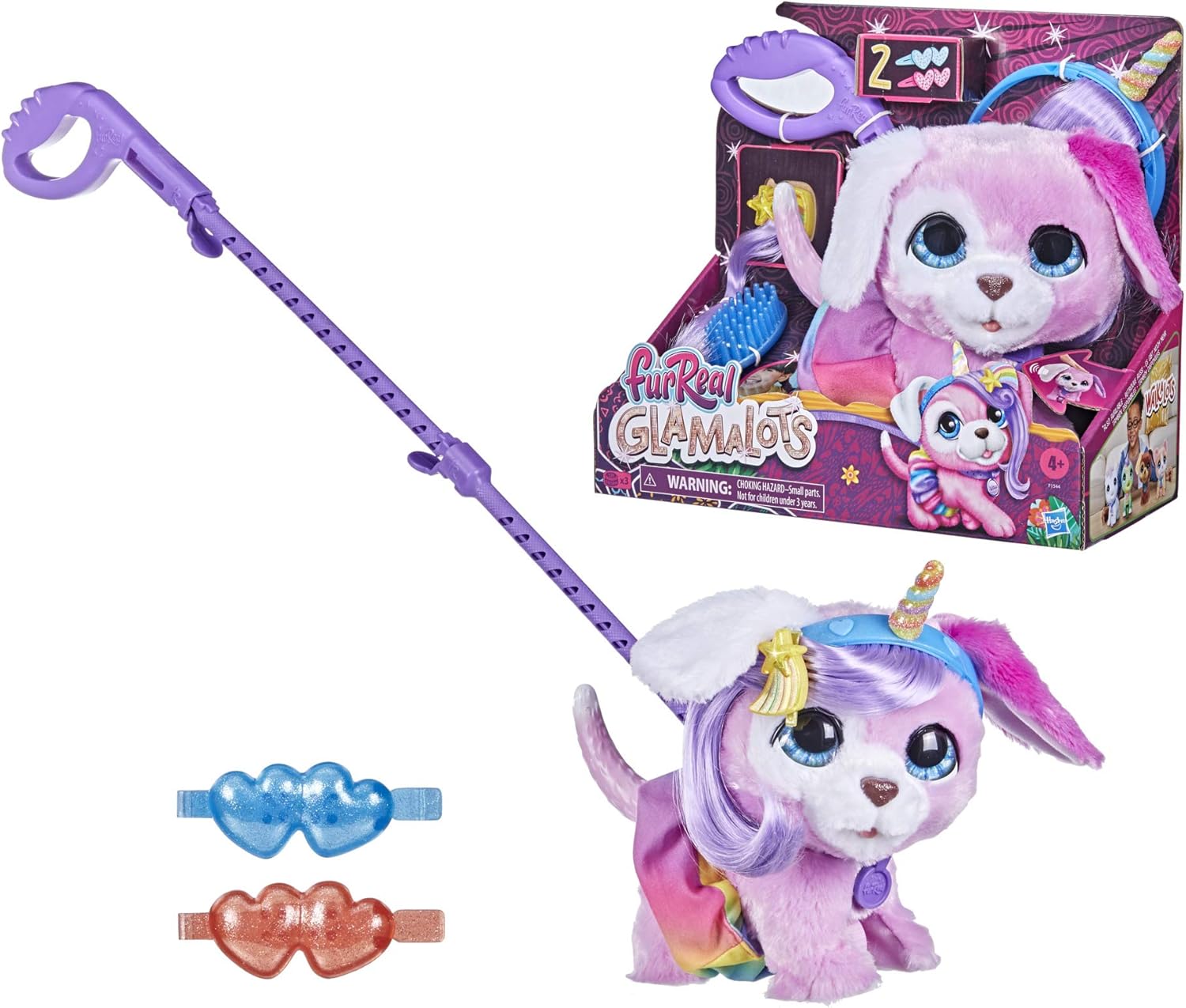 furReal Glamalots Interactive Pet Toy - Groom, Style & Walk with Sounds, 7 Accessories, Ages 4+ 4