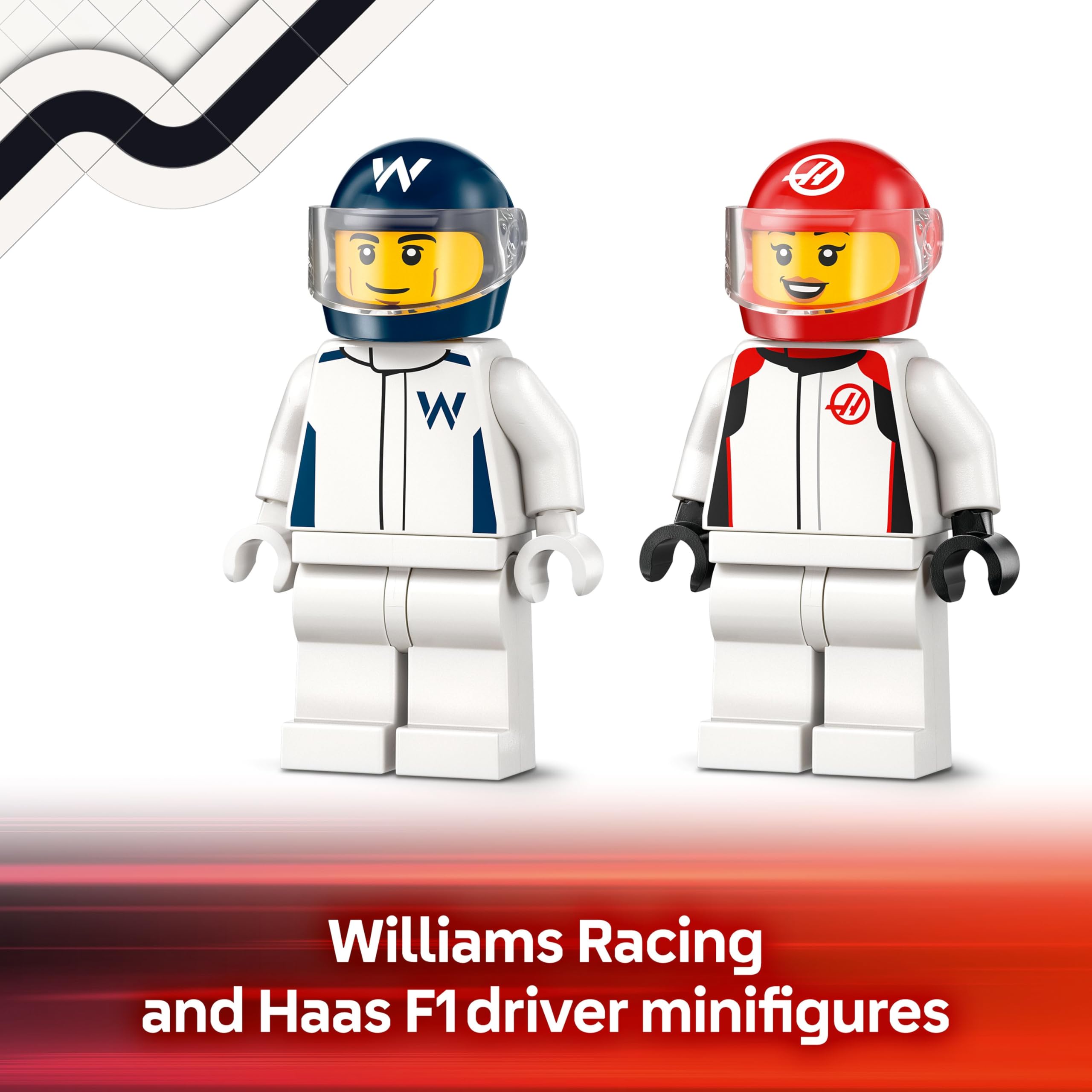 LEGO City F1 Williams Racing & Haas F1 Race Cars - Toy Formula 1 Building Set for Kids 4+ 12