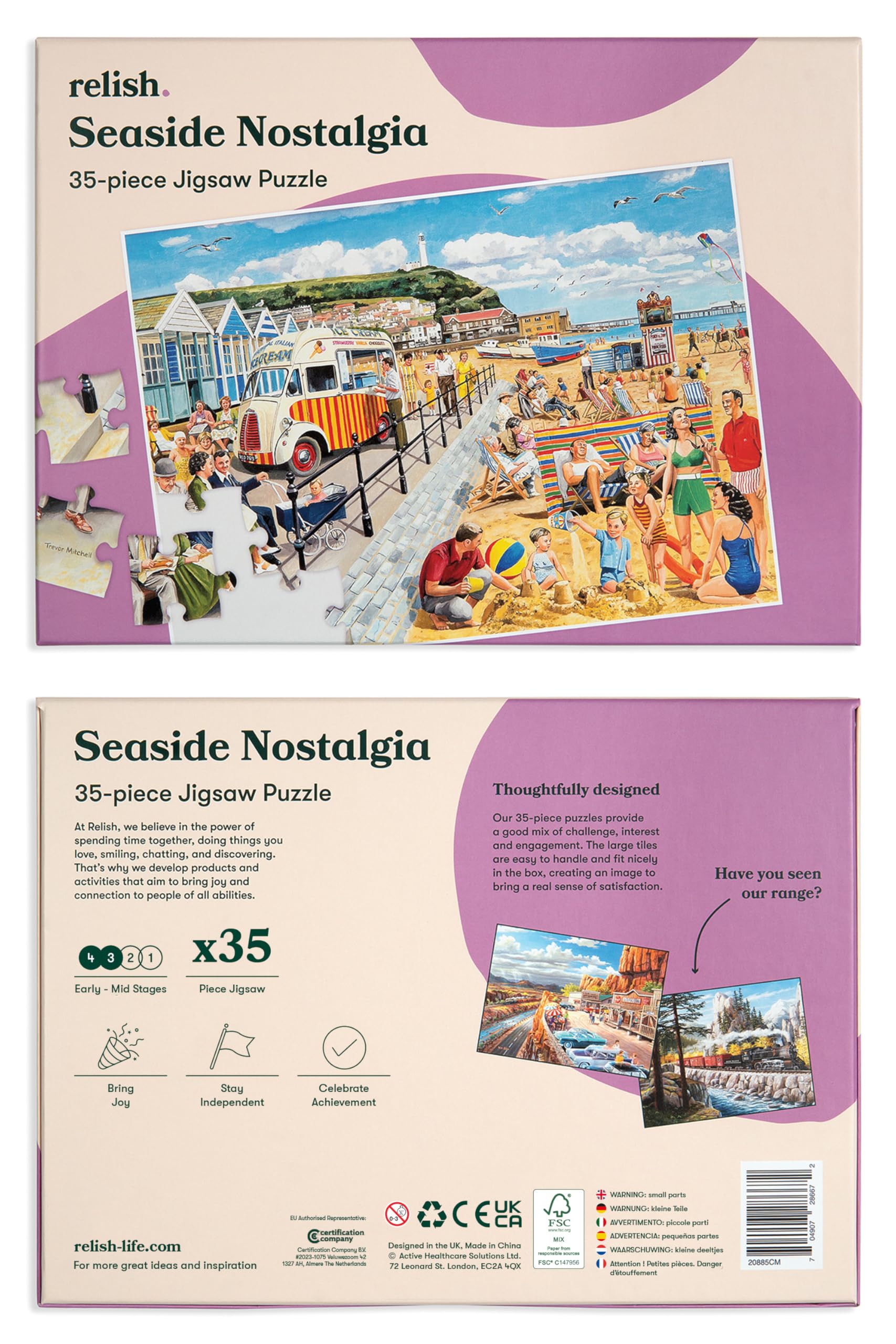 Relish Seaside Nostalgia 35-Piece Jigsaw Puzzle for Adults - Dementia Friendly 4