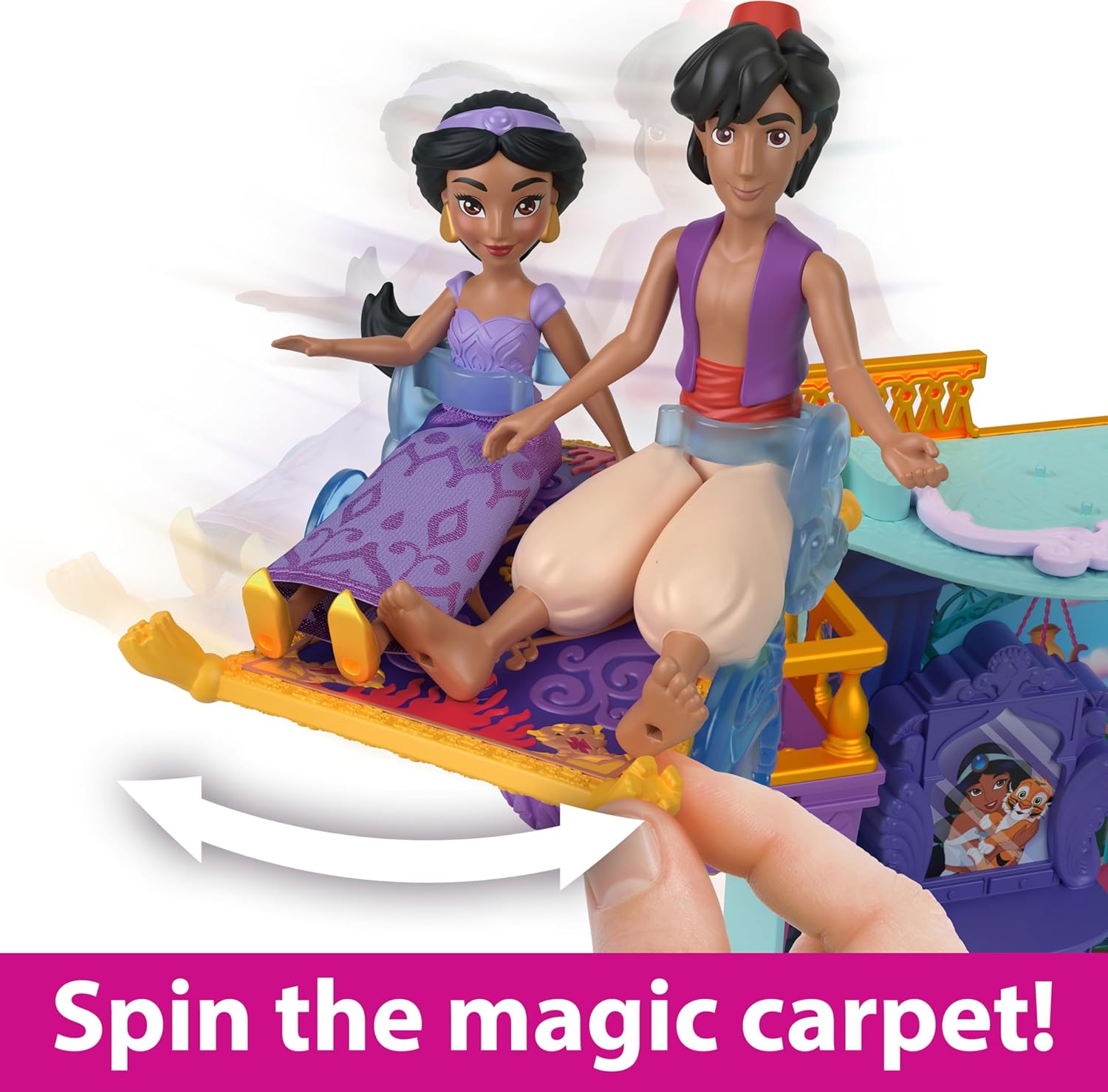 Disney Princess Jasmine's Palace Playset - Stacking Doll House with Figures & Furniture 4