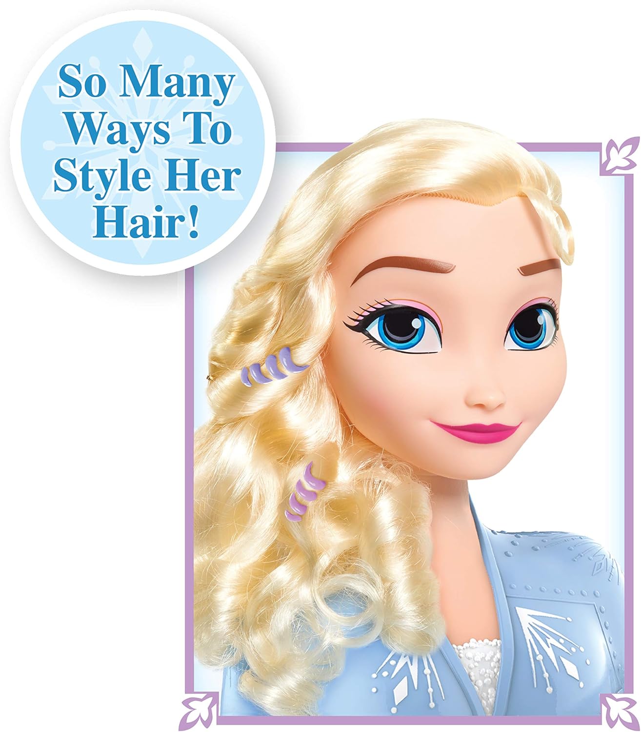 Just Play Frozen II Elsa Styling Head with 13 Hair Accessories 5
