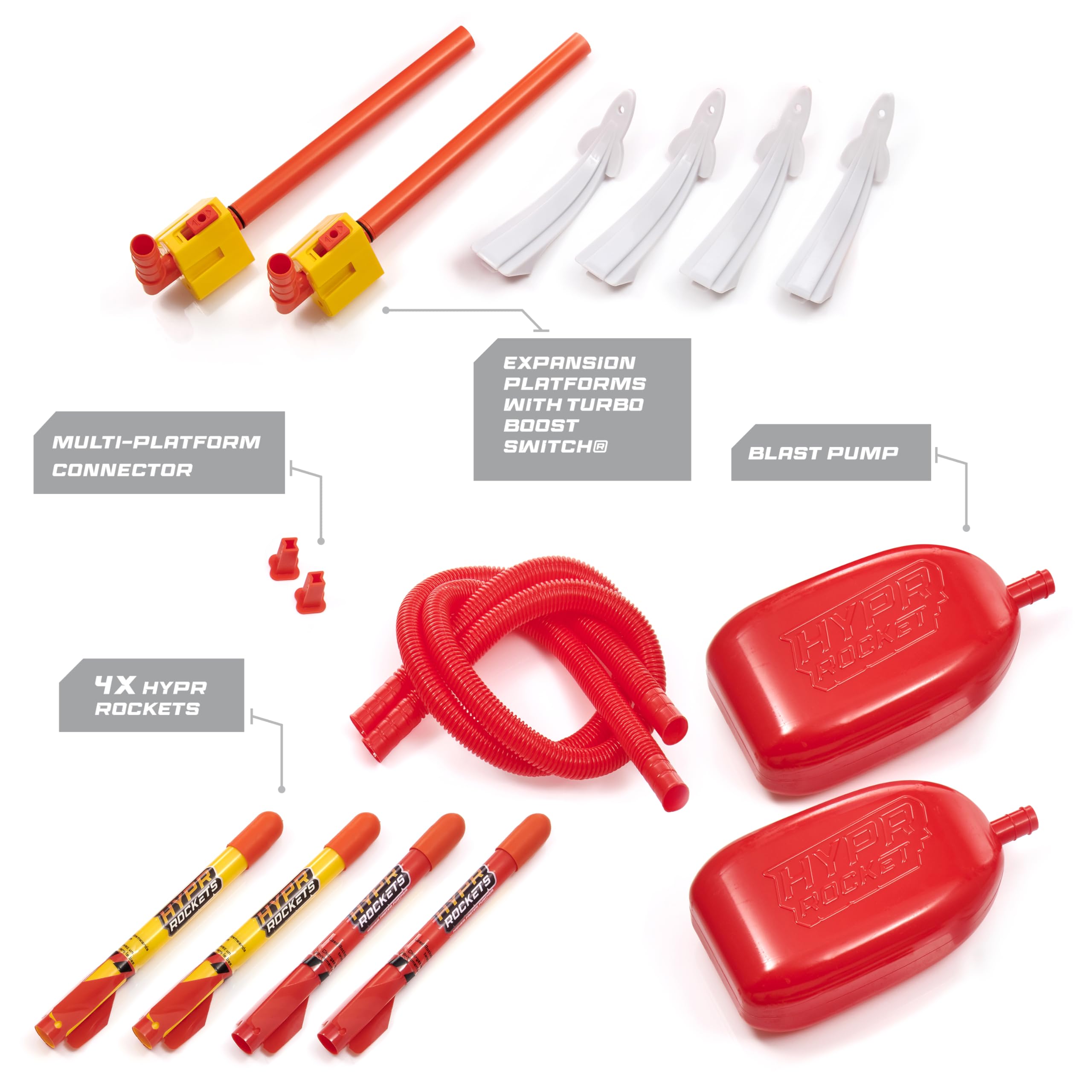 WOW! STUFF HYPR Duelling Battle Rocket - Outdoor Stomp Rocket Playset for Kids 5+ 13