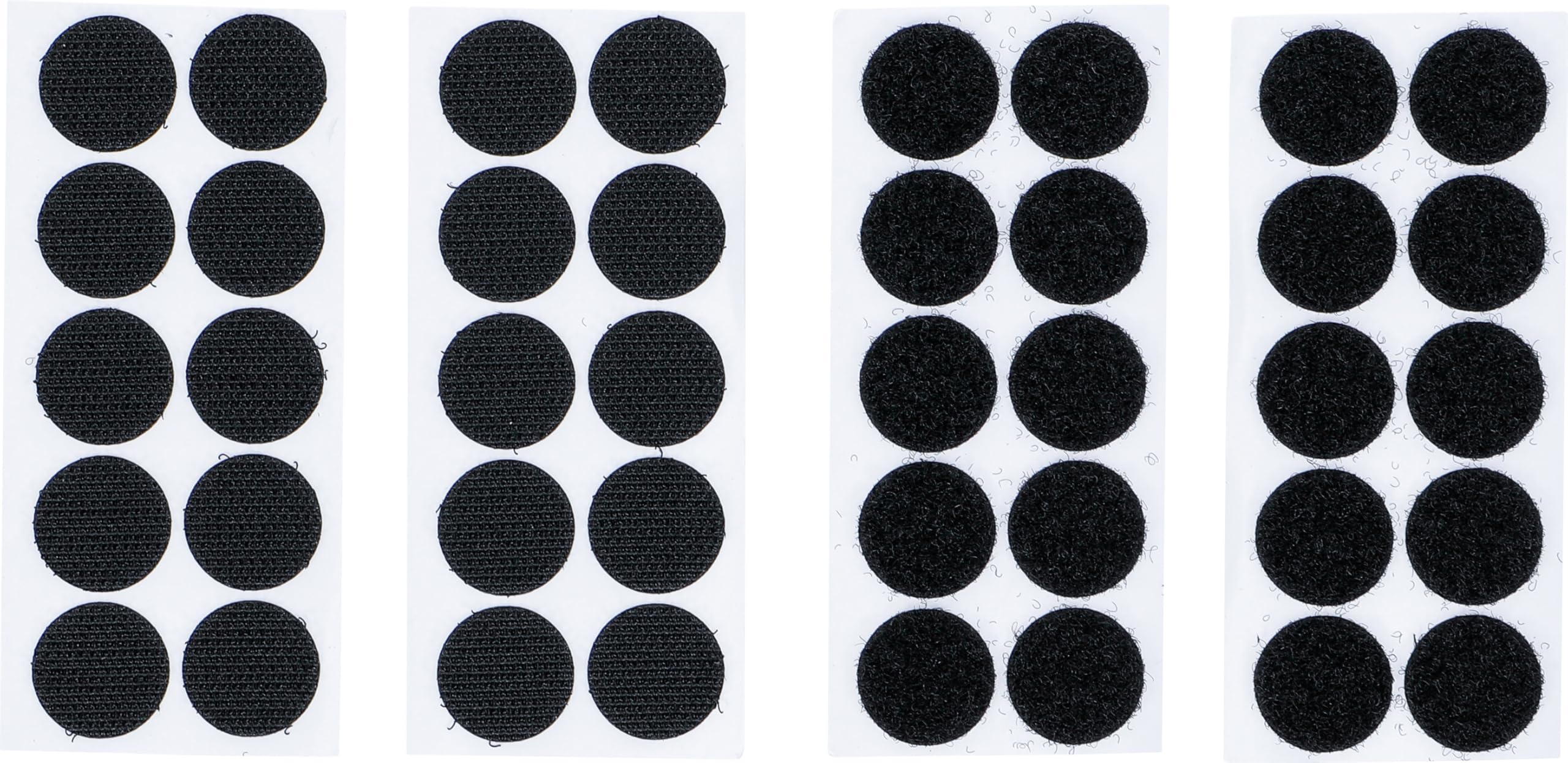 BGS Do it yourself Hook & Loop Dots - Self-Adhesive Black Fasteners | 20mm Diameter | 40 Pcs 2